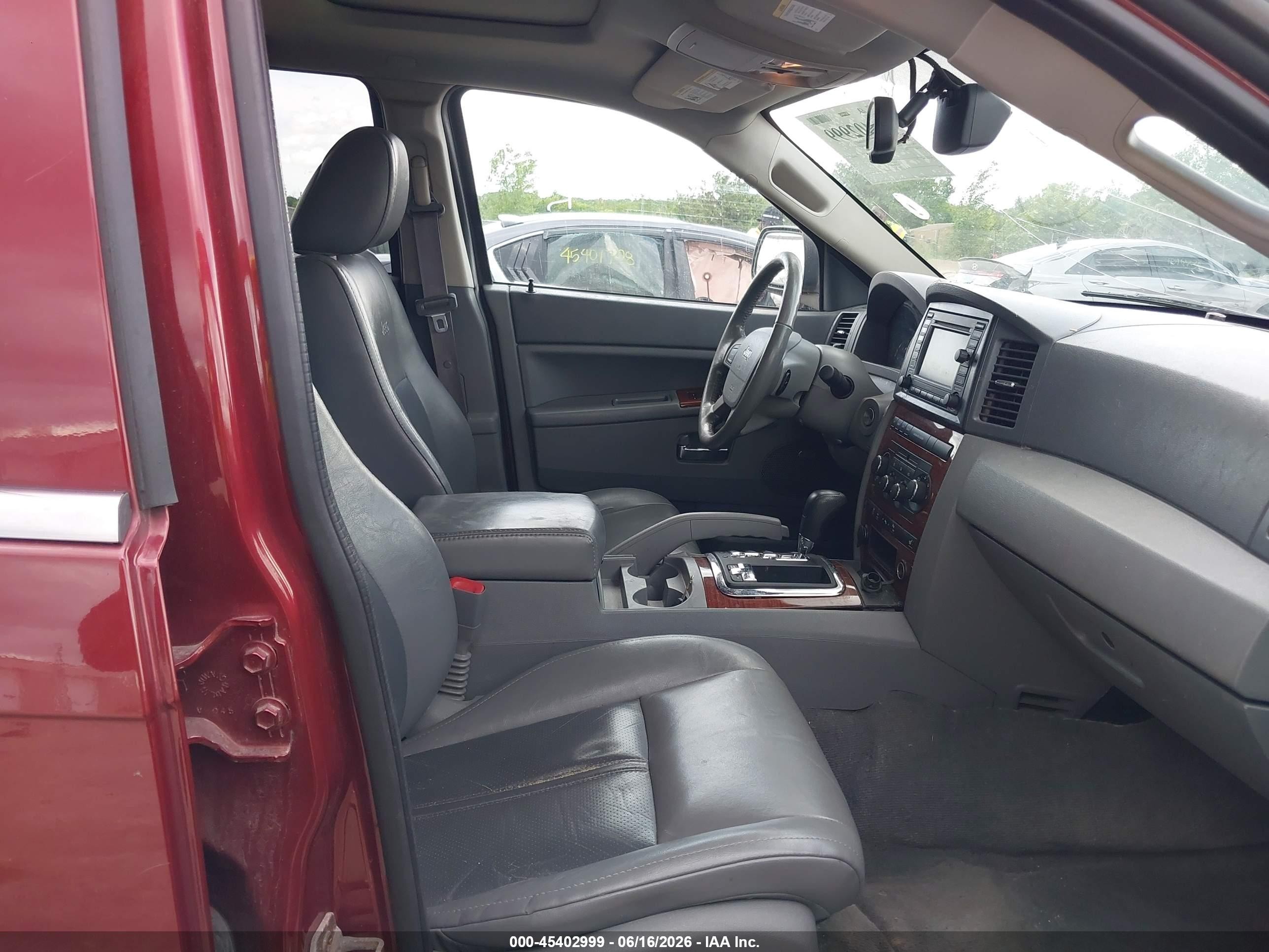 2007 Jeep Grand Cherokee Limited Maroon vin: 1J8HR58P27C532164