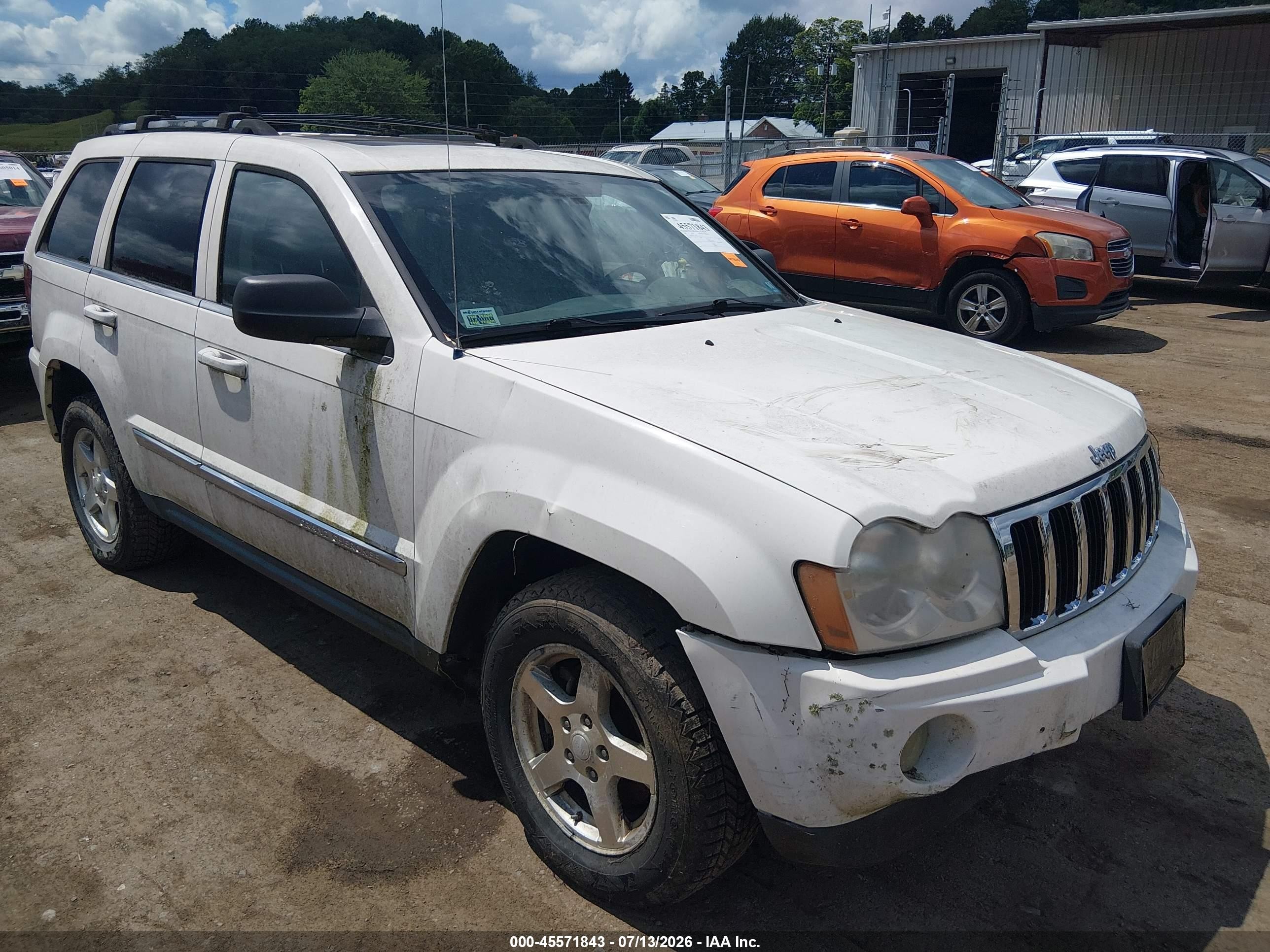 2007 Jeep Grand Cherokee Limited White vin: 1J8HR58P67C532460