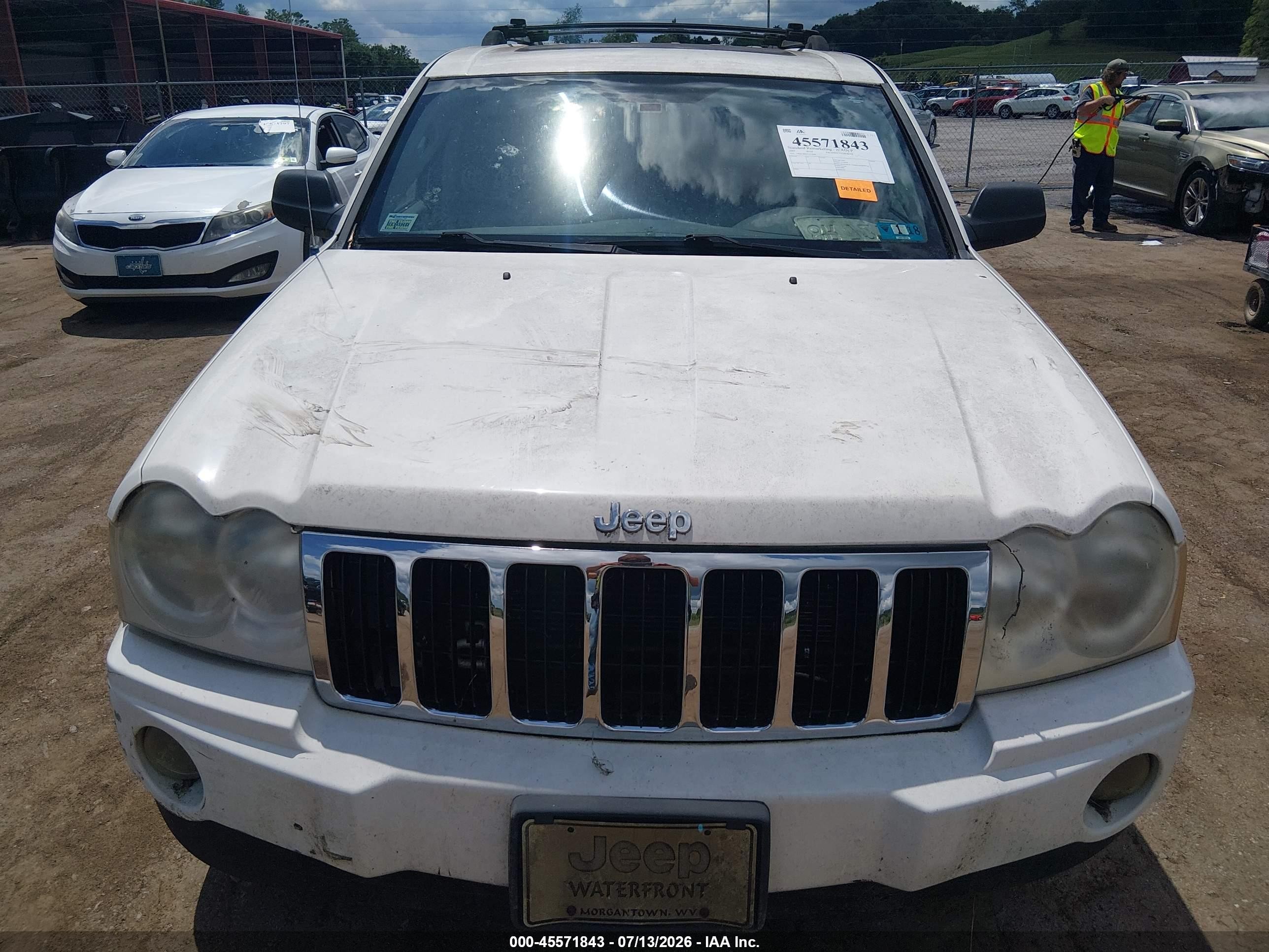 2007 Jeep Grand Cherokee Limited White vin: 1J8HR58P67C532460