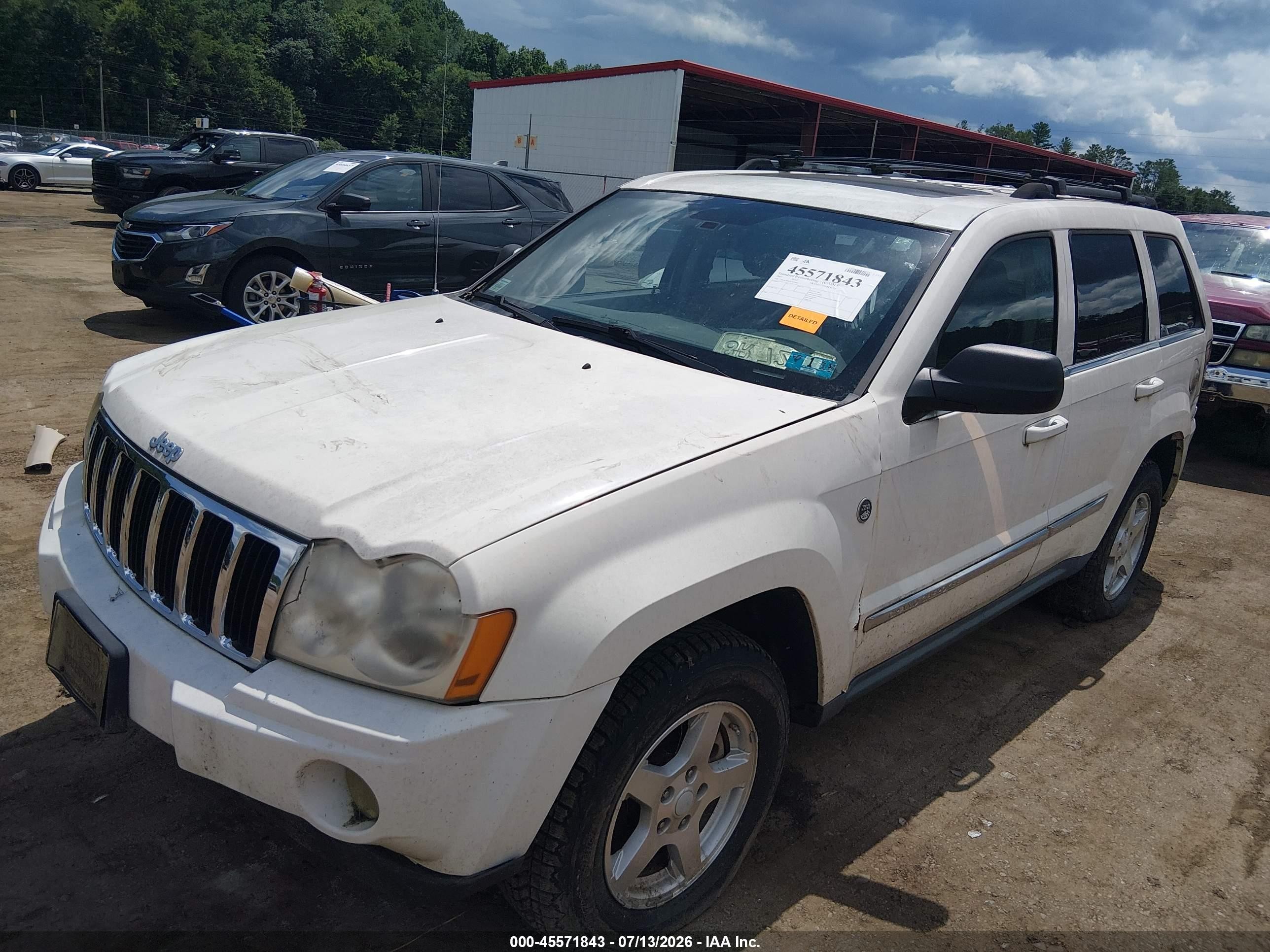 2007 Jeep Grand Cherokee Limited White vin: 1J8HR58P67C532460