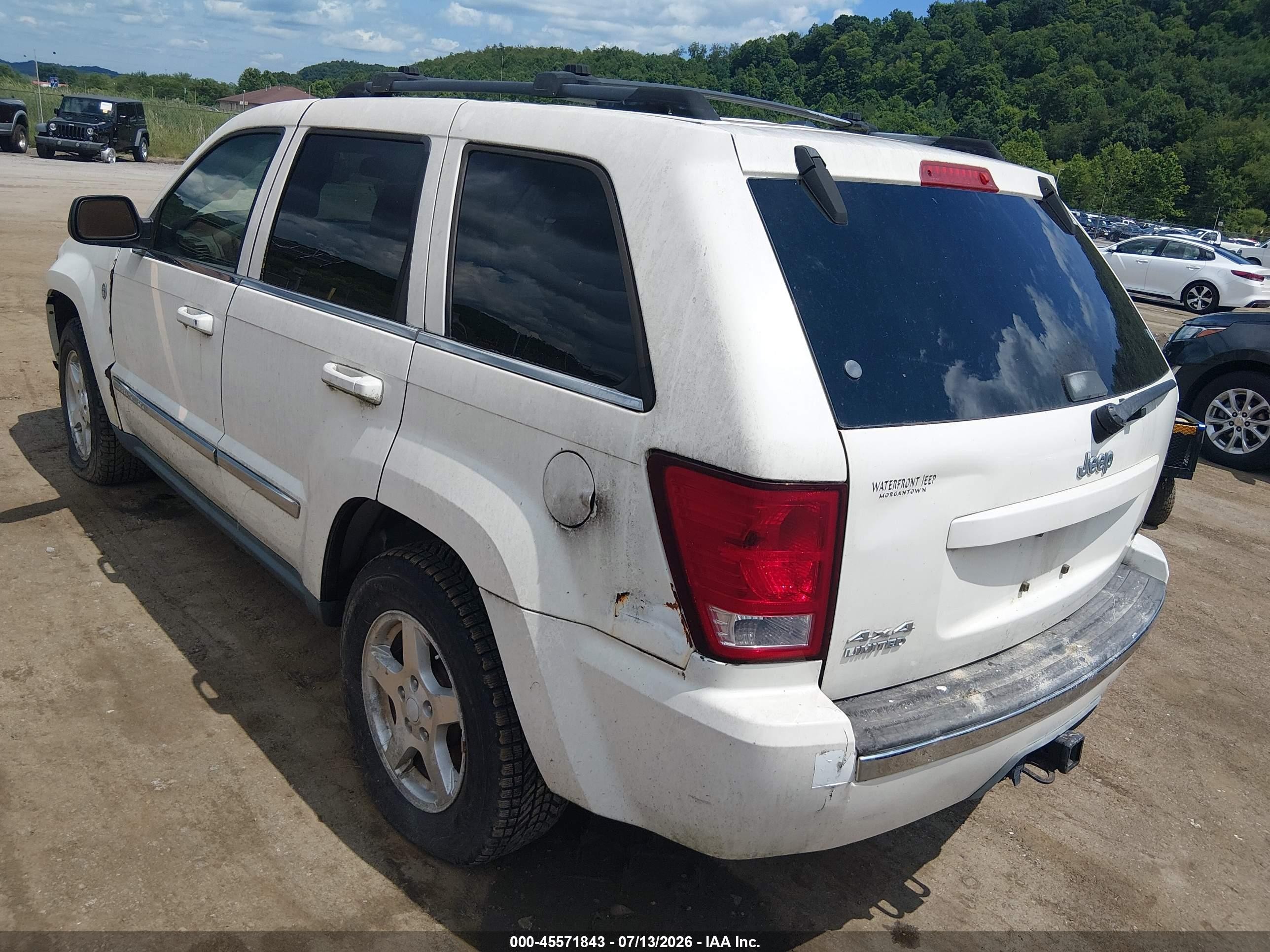 2007 Jeep Grand Cherokee Limited White vin: 1J8HR58P67C532460