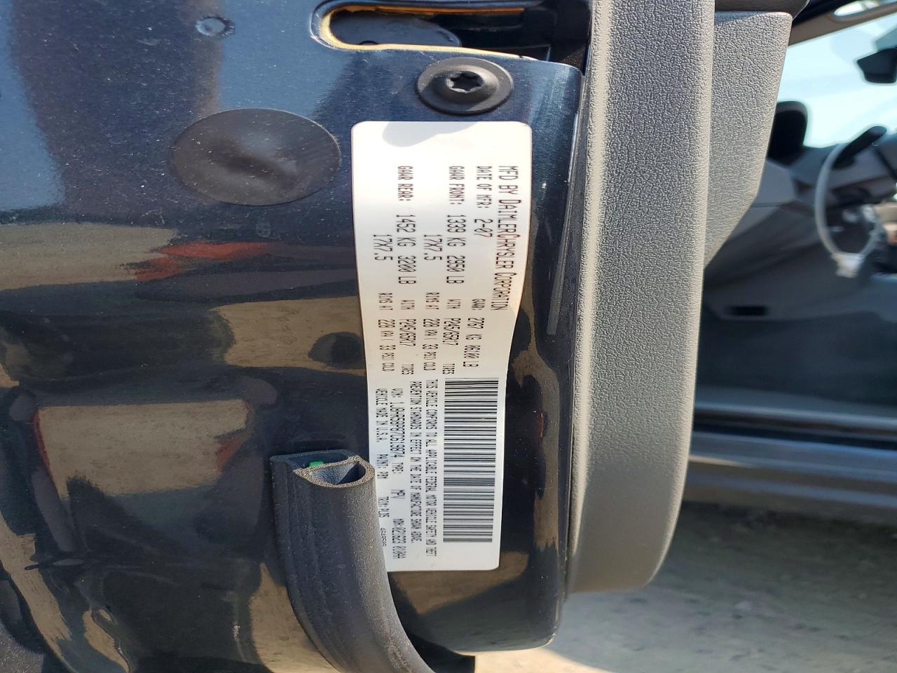 2007 Jeep Grand Cherokee Limited Charcoal vin: 1J8HR58P87C619874