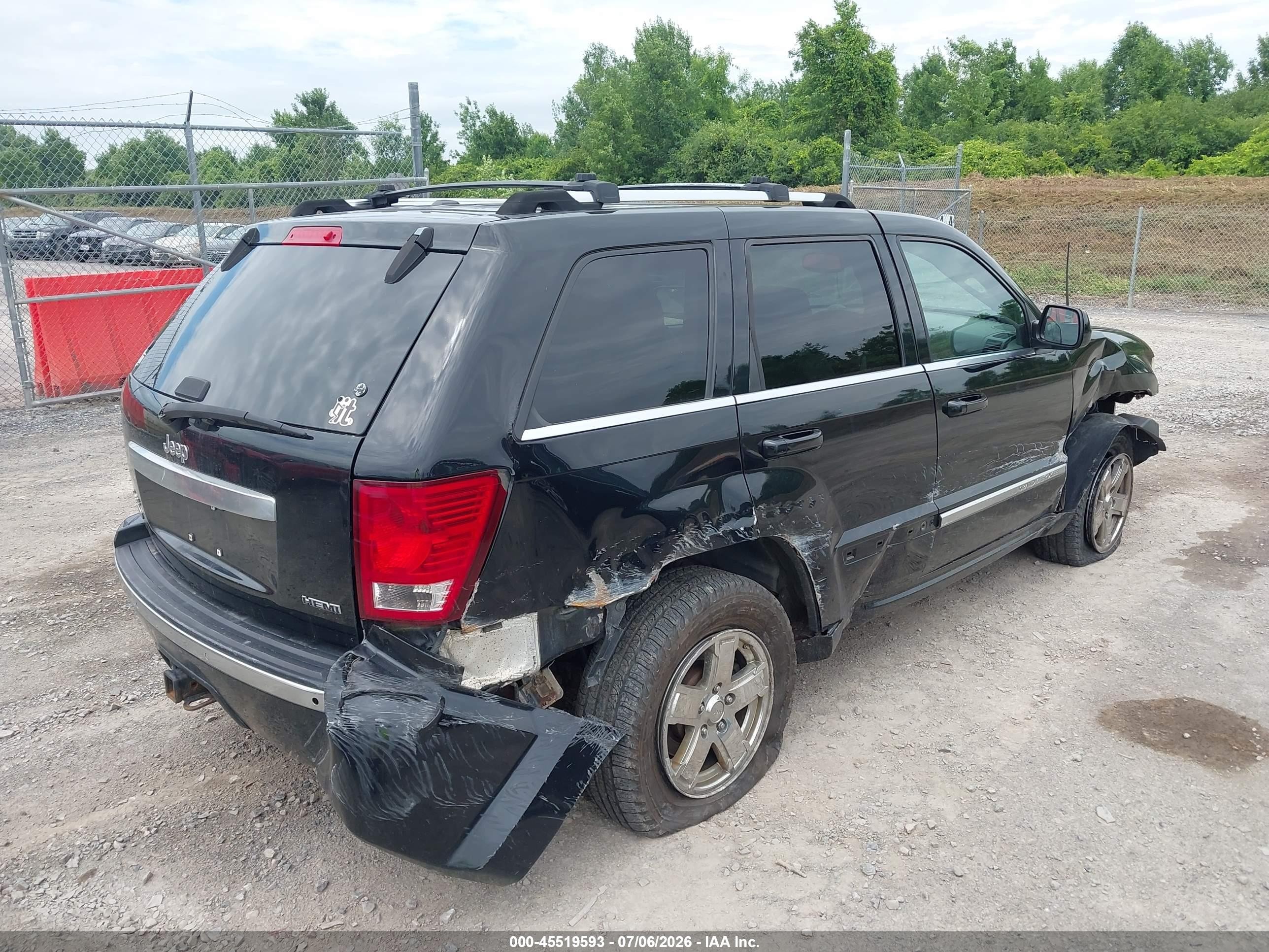 2007 Jeep Grand Cherokee Overland Black vin: 1J8HR68207C609270