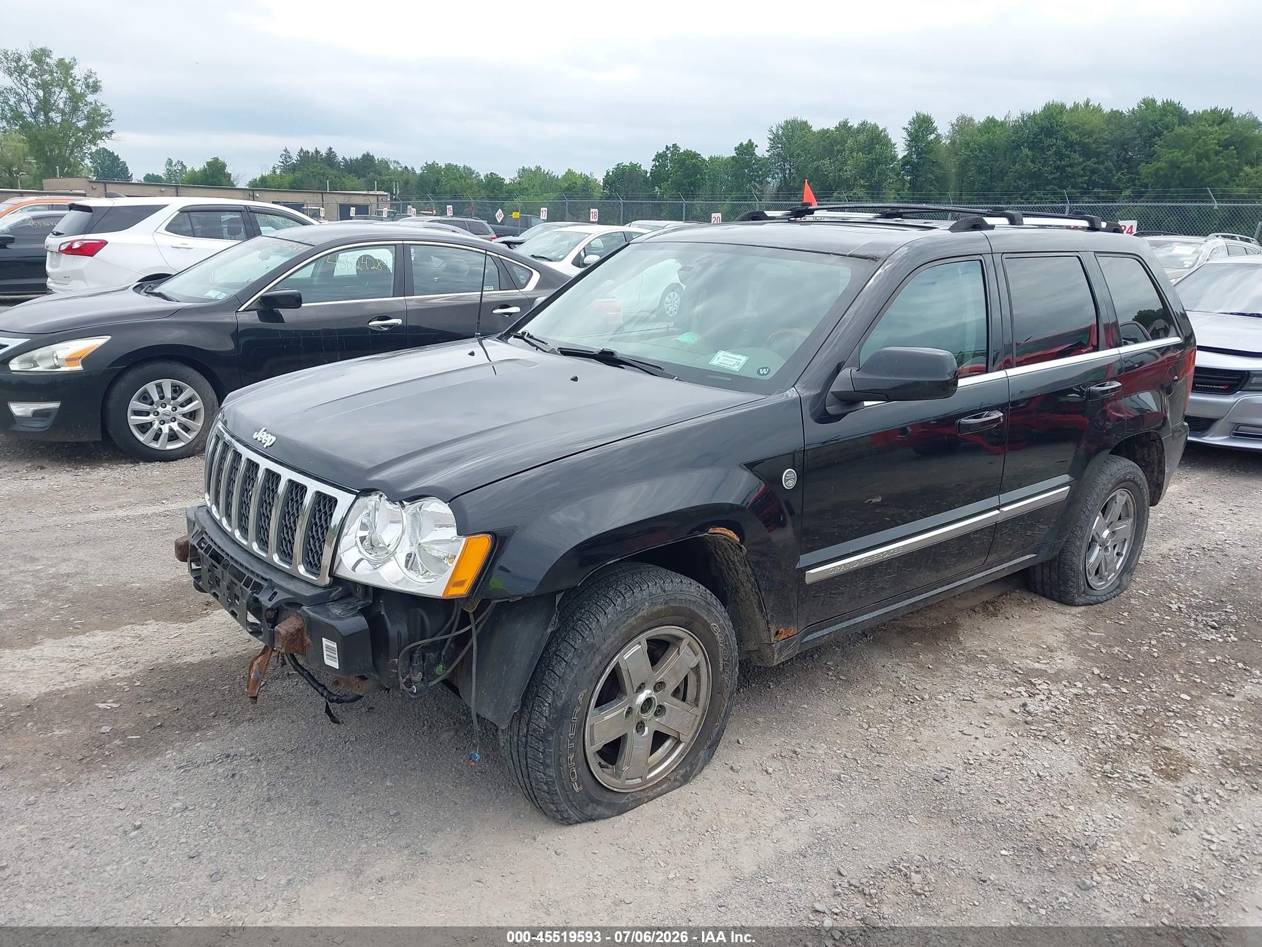 2007 Jeep Grand Cherokee Overland Black vin: 1J8HR68207C609270