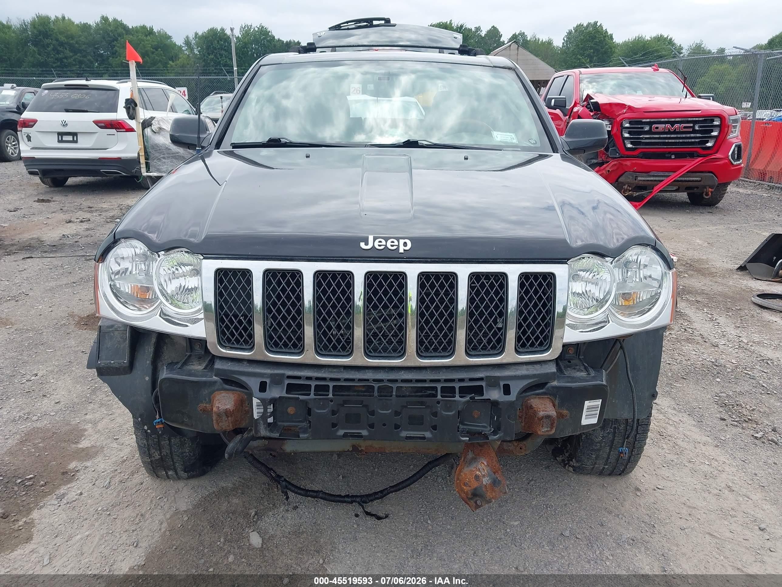 2007 Jeep Grand Cherokee Overland Black vin: 1J8HR68207C609270