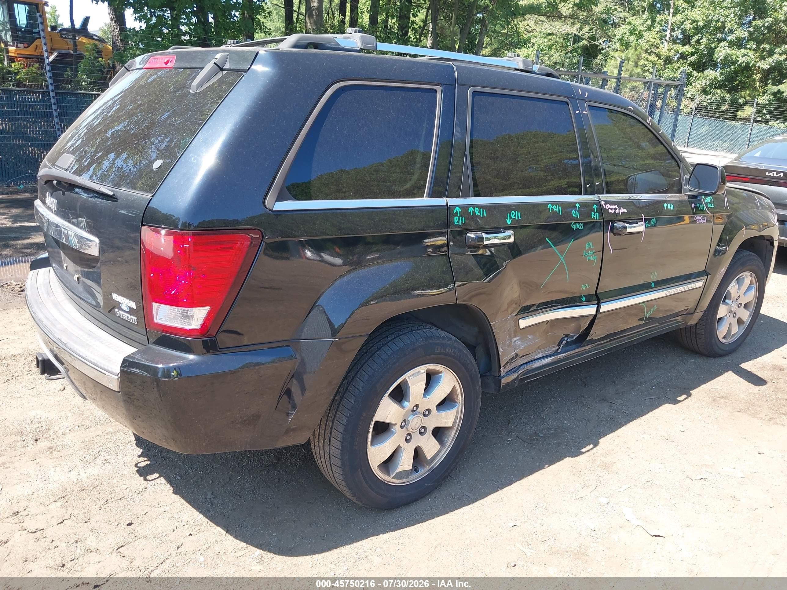 2008 Jeep Grand Cherokee Overland Black vin: 1J8HR68248C164484