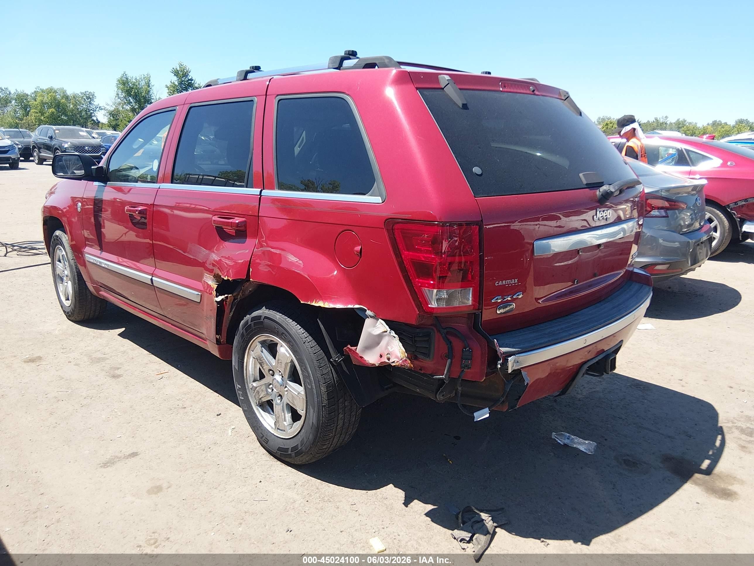 2006 Jeep Grand Cherokee Overland Red vin: 1J8HR68286C284463