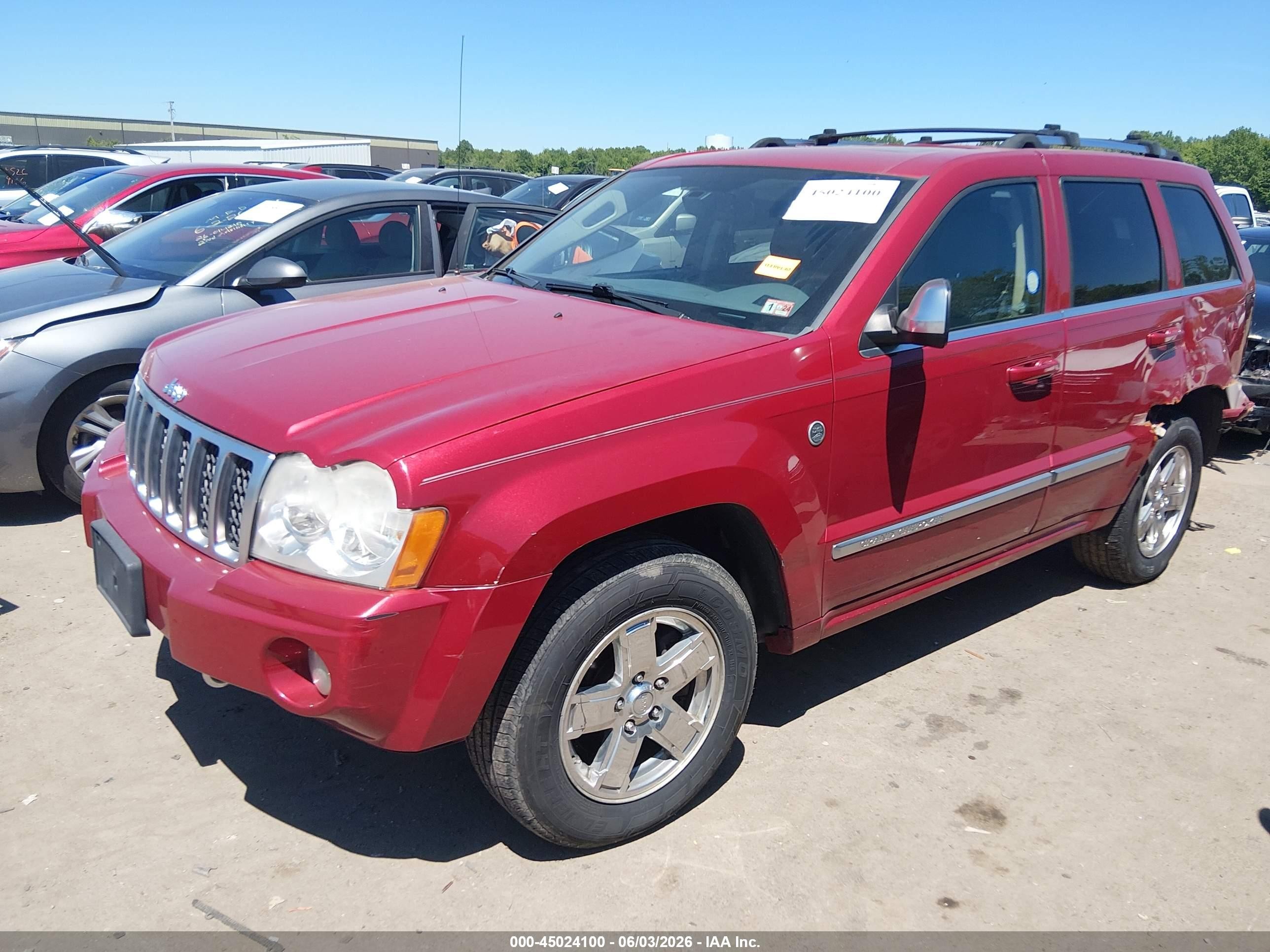 2006 Jeep Grand Cherokee Overland Red vin: 1J8HR68286C284463