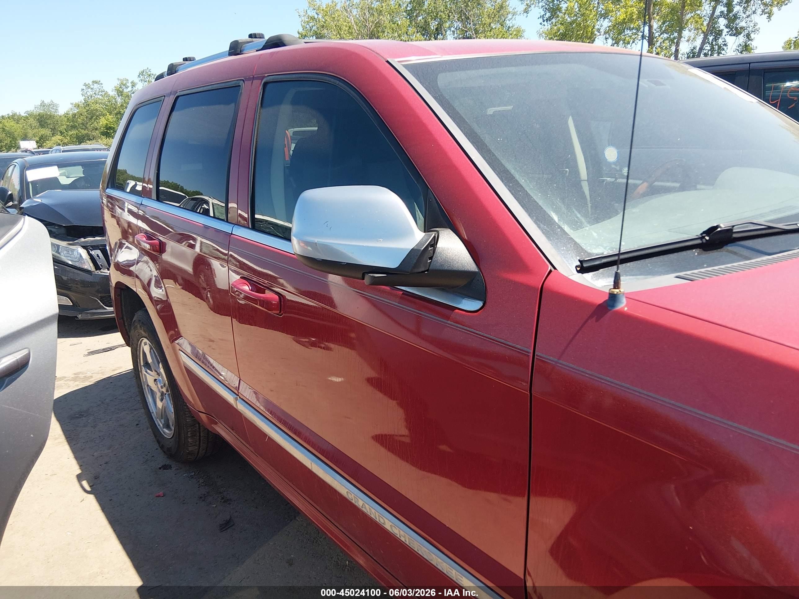 2006 Jeep Grand Cherokee Overland Red vin: 1J8HR68286C284463