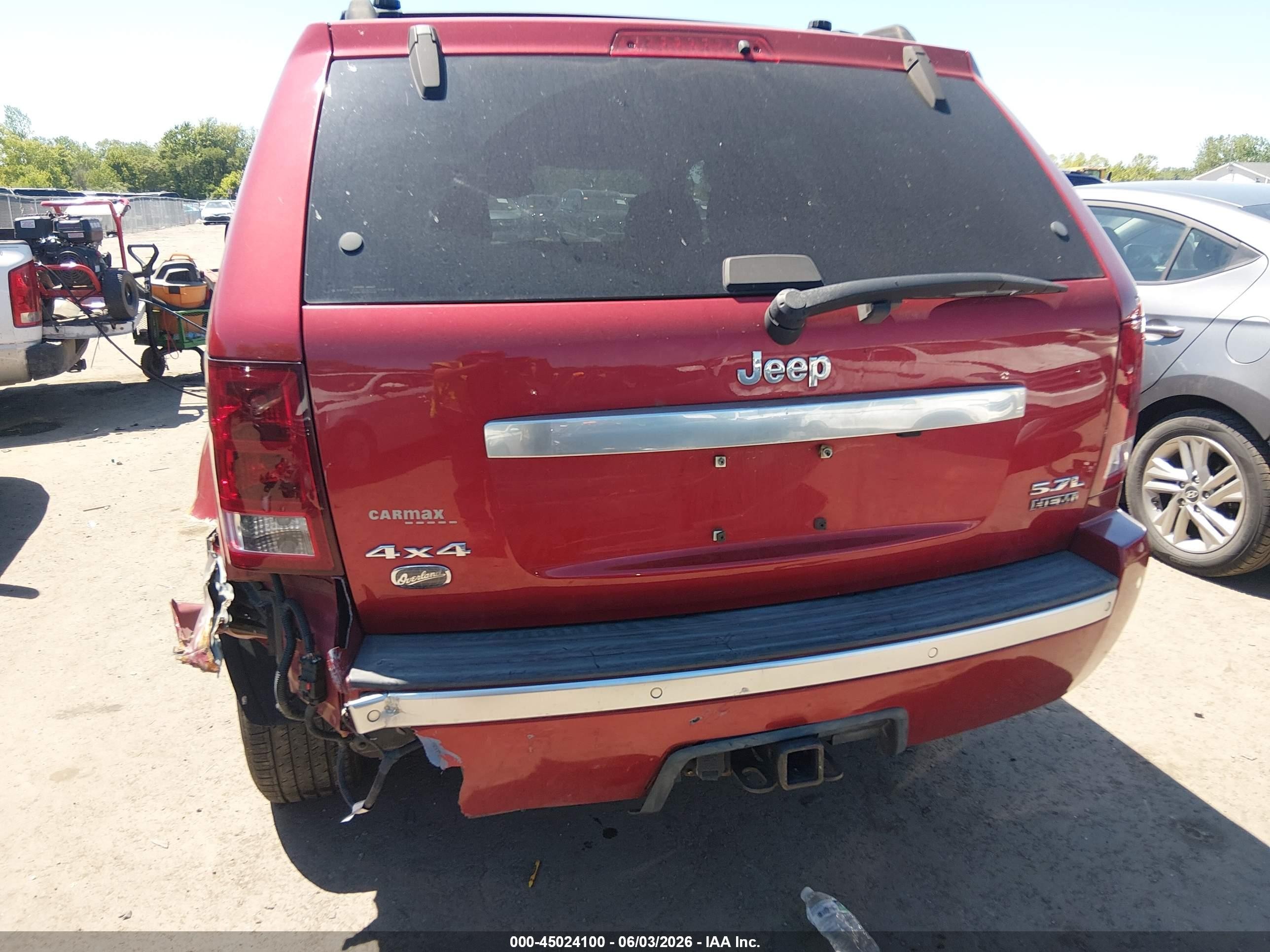 2006 Jeep Grand Cherokee Overland Red vin: 1J8HR68286C284463