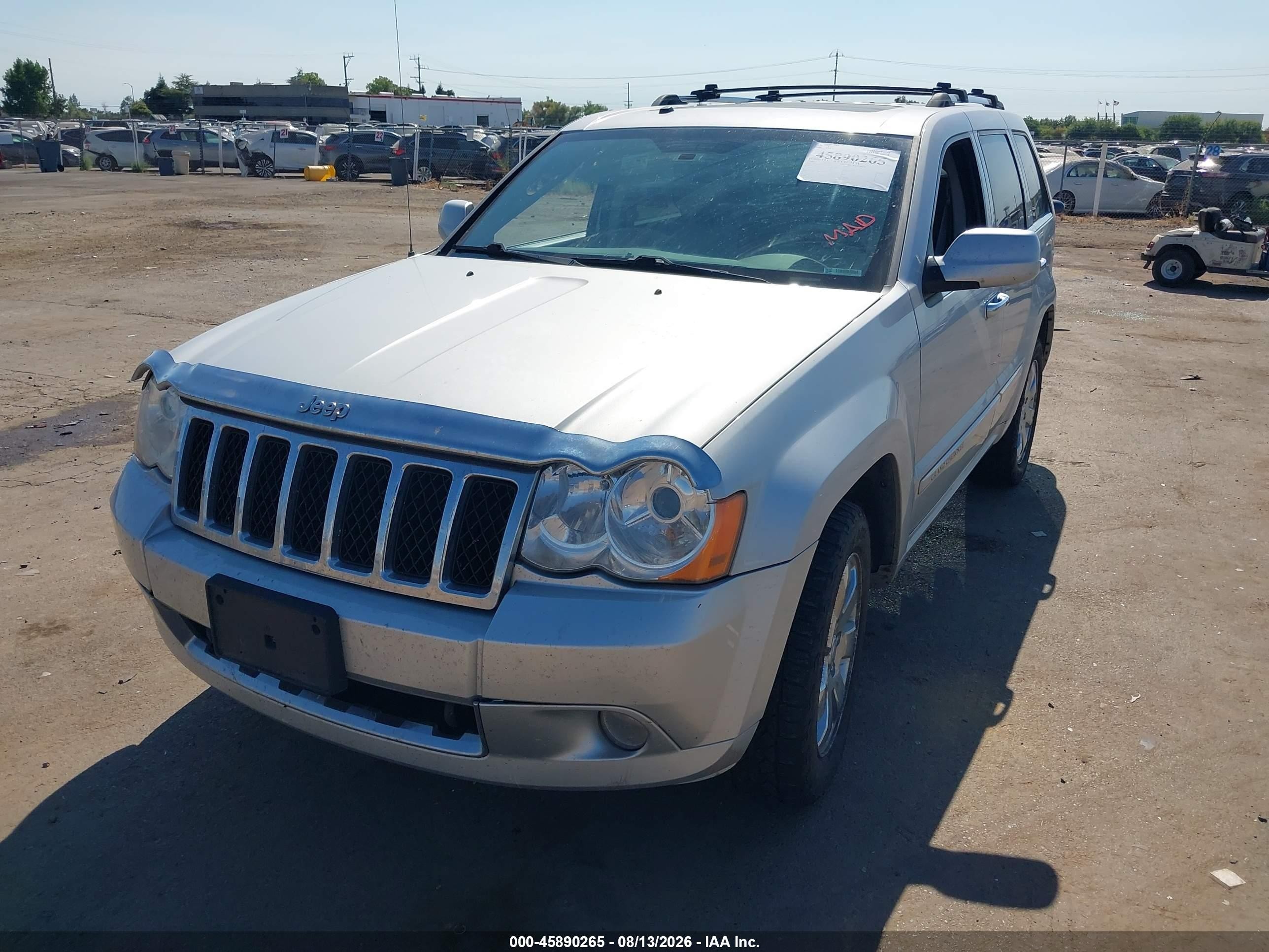 2008 Jeep Grand Cherokee Overland Silver vin: 1J8HR68298C185752