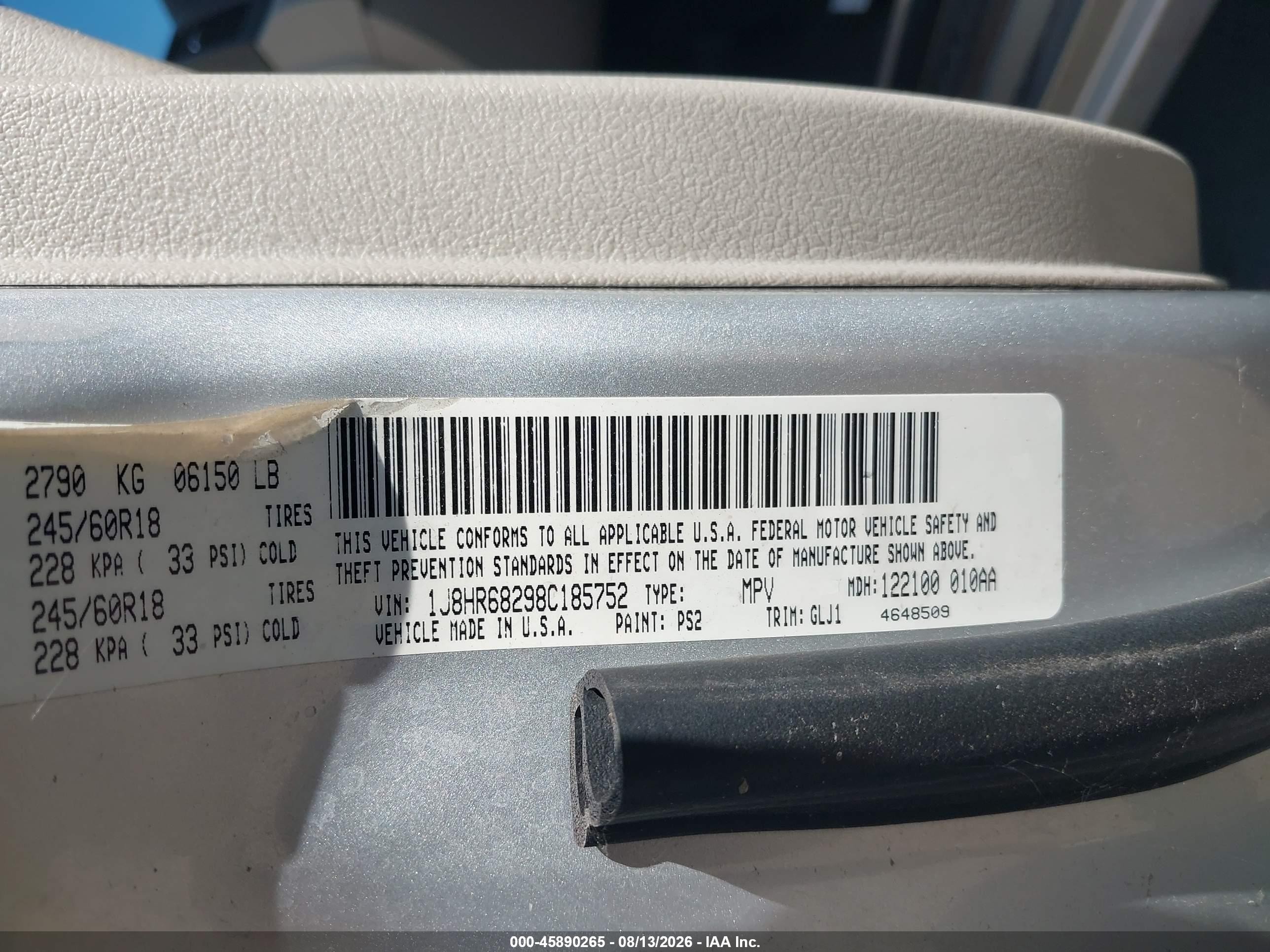 2008 Jeep Grand Cherokee Overland Silver vin: 1J8HR68298C185752