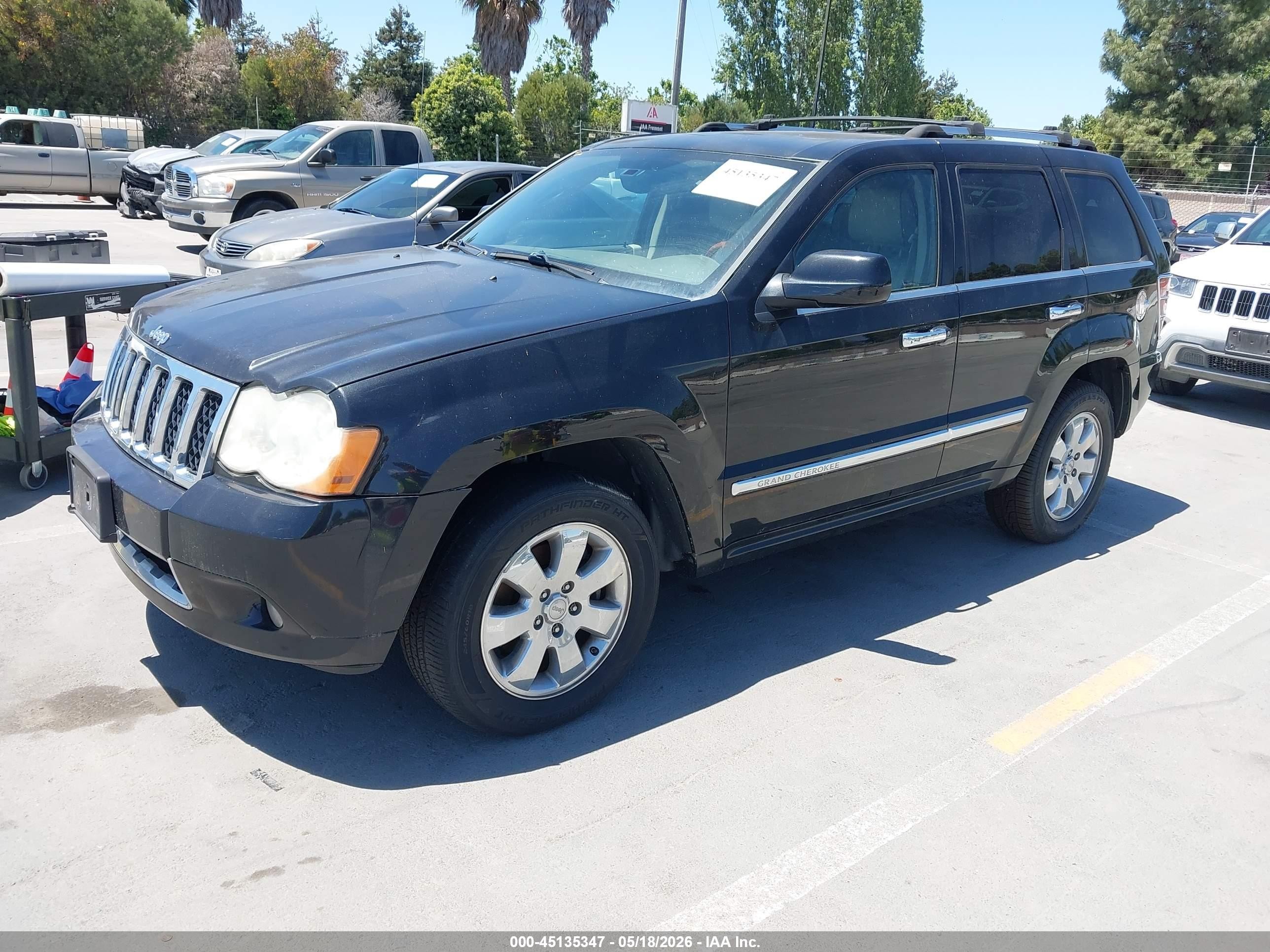 2009 Jeep Grand Cherokee Overland Black vin: 1J8HR68T49C507403
