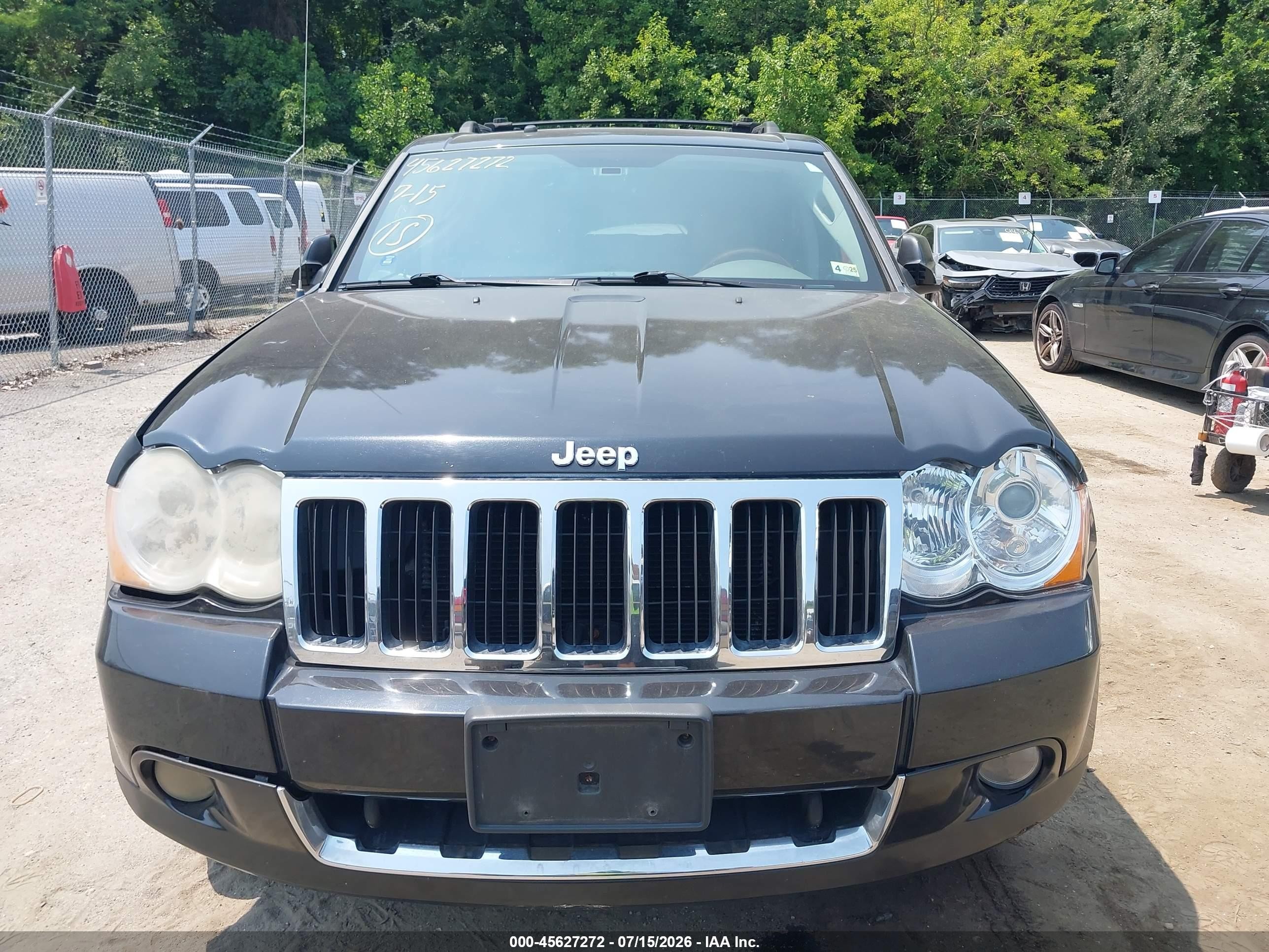 2009 Jeep Grand Cherokee Overland Black vin: 1J8HR68T79C545966