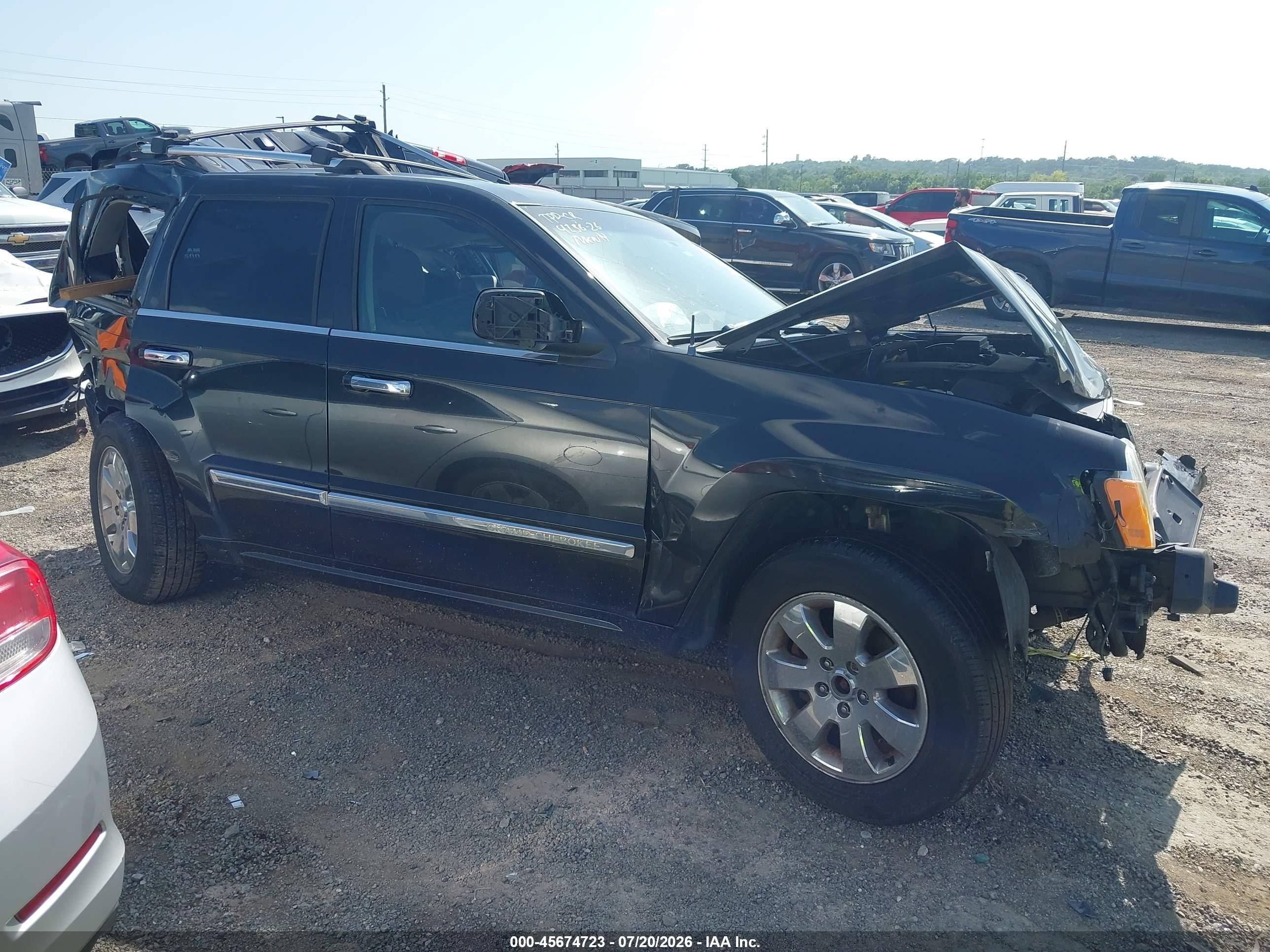 2009 Jeep Grand Cherokee Overland Black vin: 1J8HR68TX9C537182