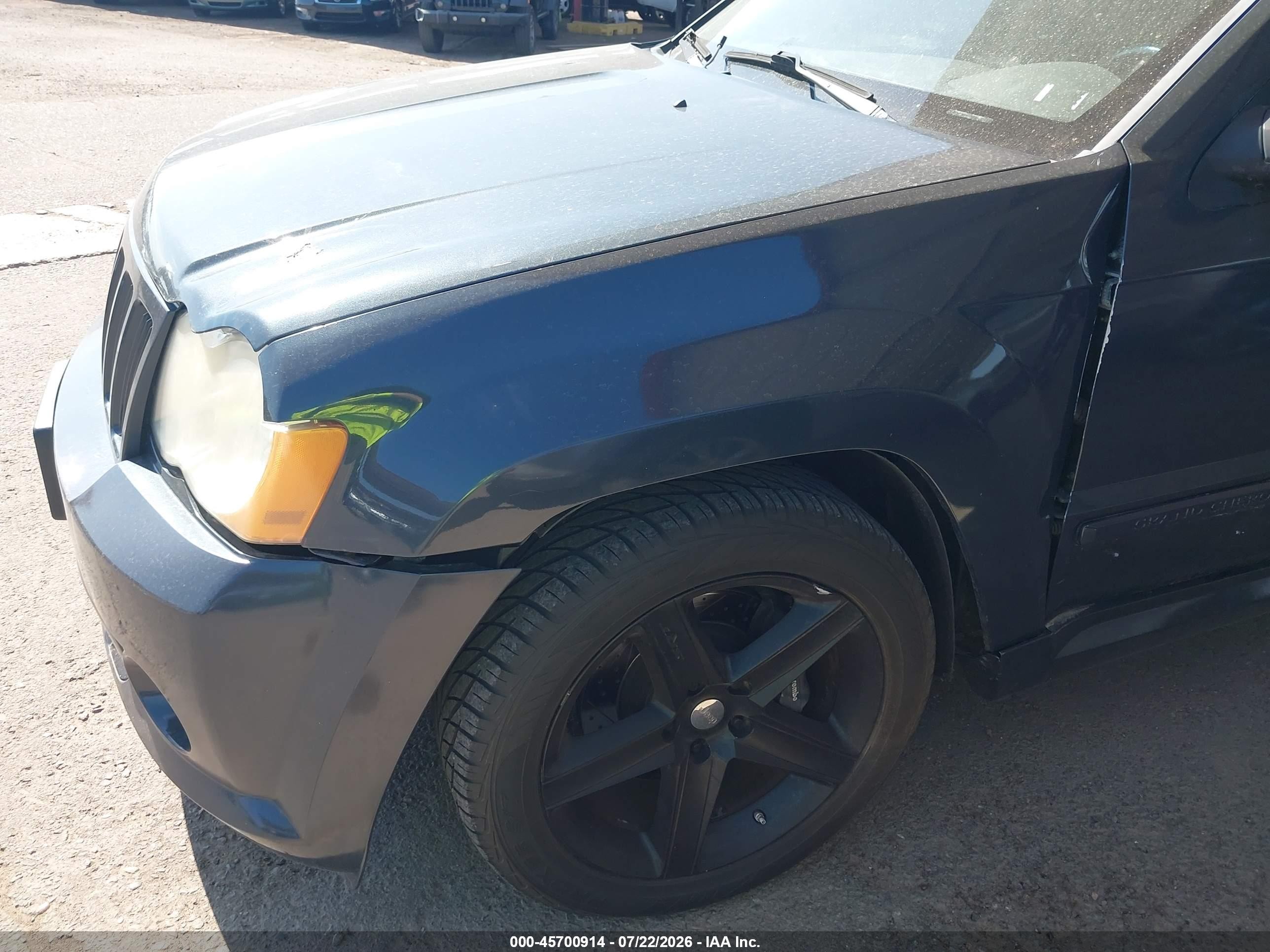2008 Jeep Grand Cherokee Srt8 Dark Blue vin: 1J8HR78348C174334