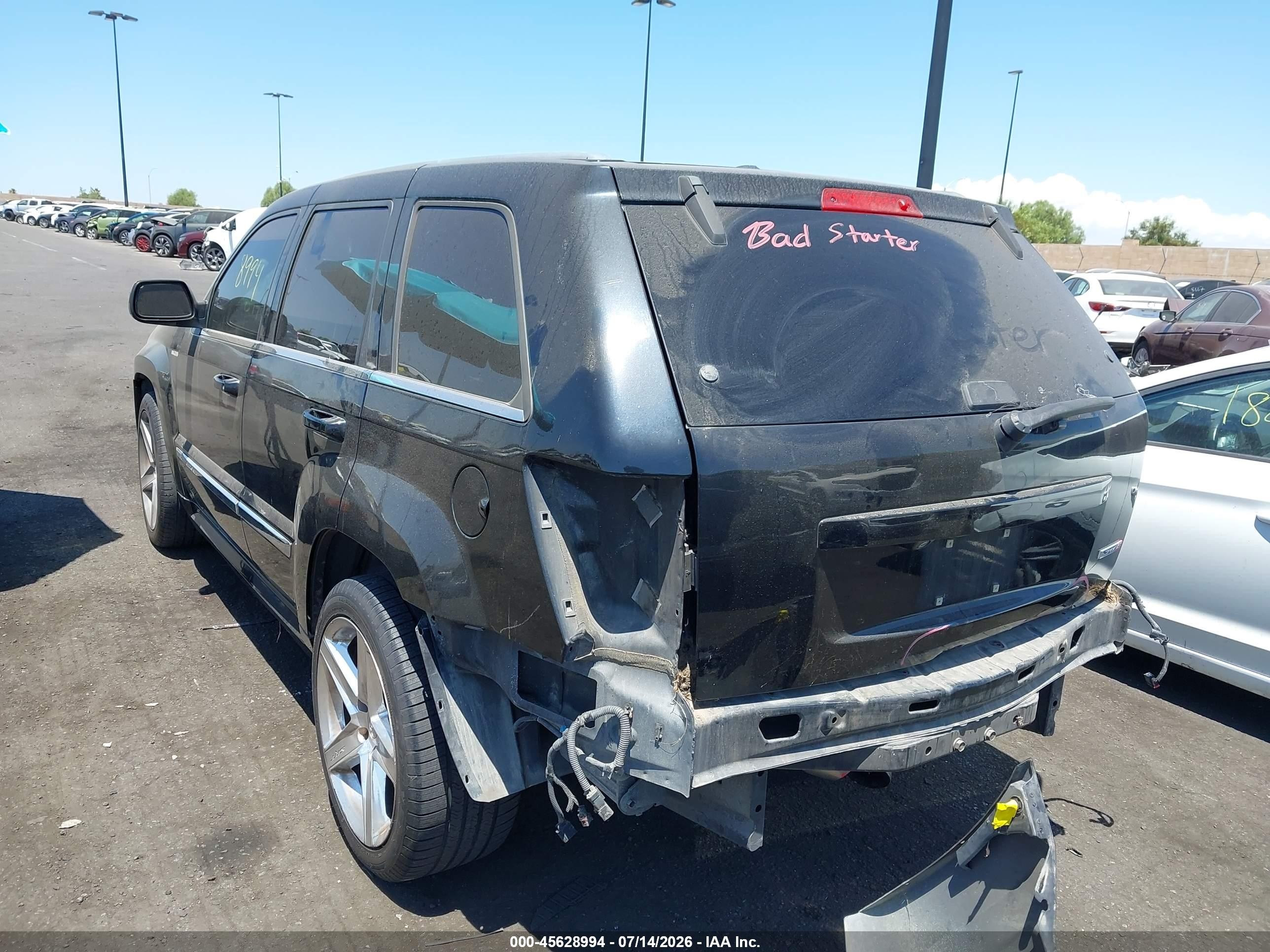 2007 Jeep Grand Cherokee Srt8 Черный vin: 1J8HR78397C651791