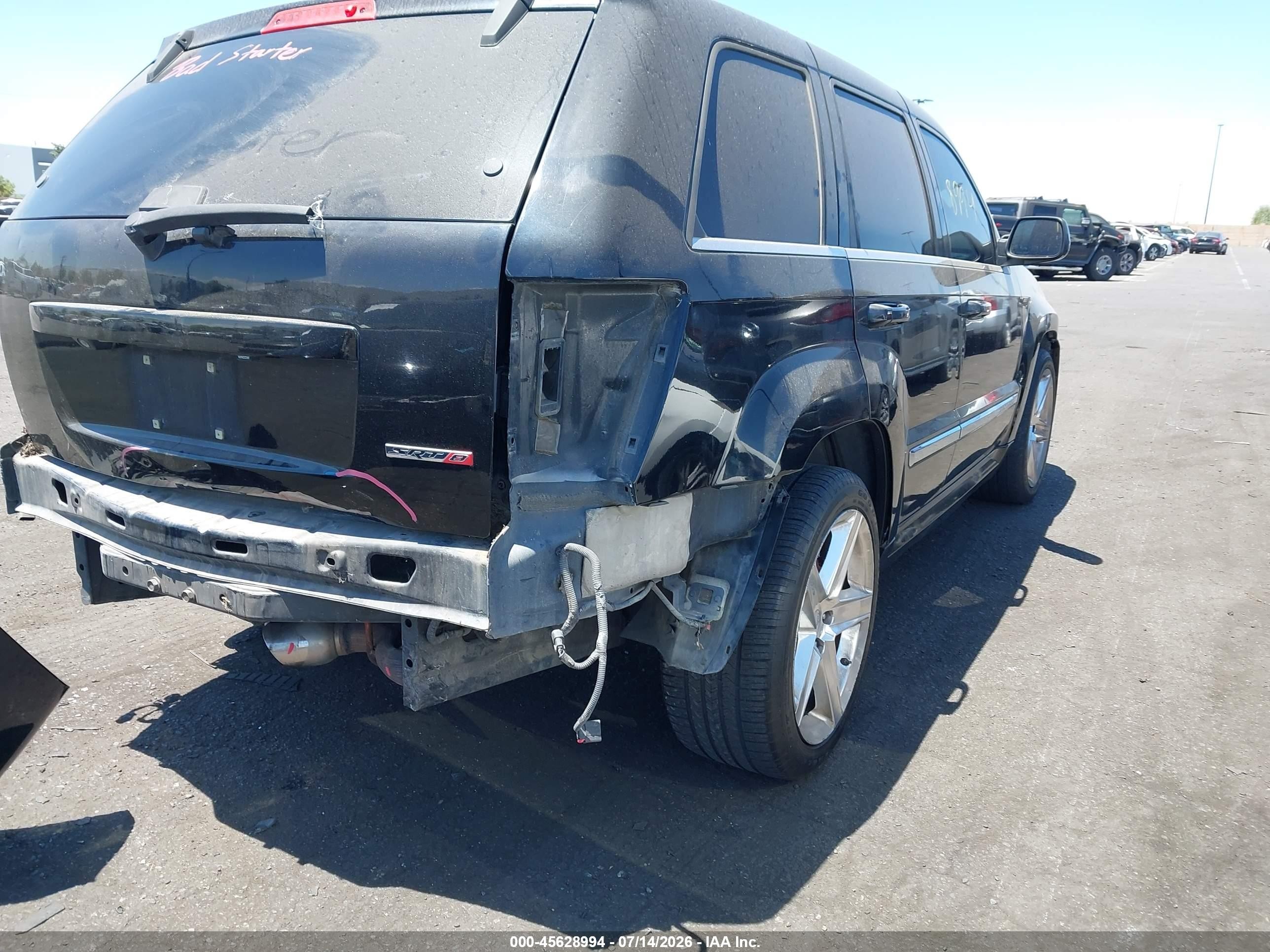 2007 Jeep Grand Cherokee Srt8 Черный vin: 1J8HR78397C651791