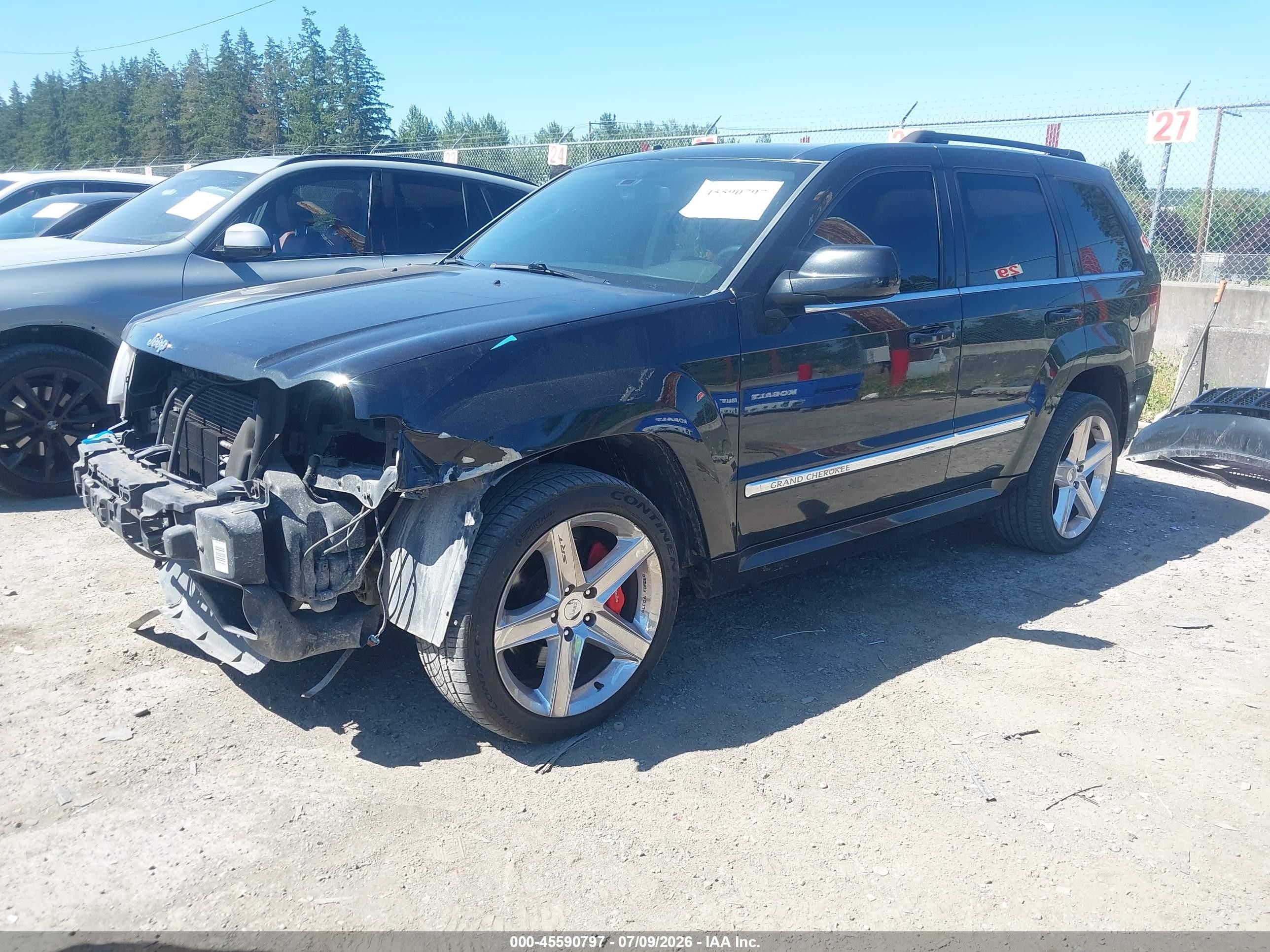 2009 Jeep Grand Cherokee Srt8 Black vin: 1J8HR78W99C509454