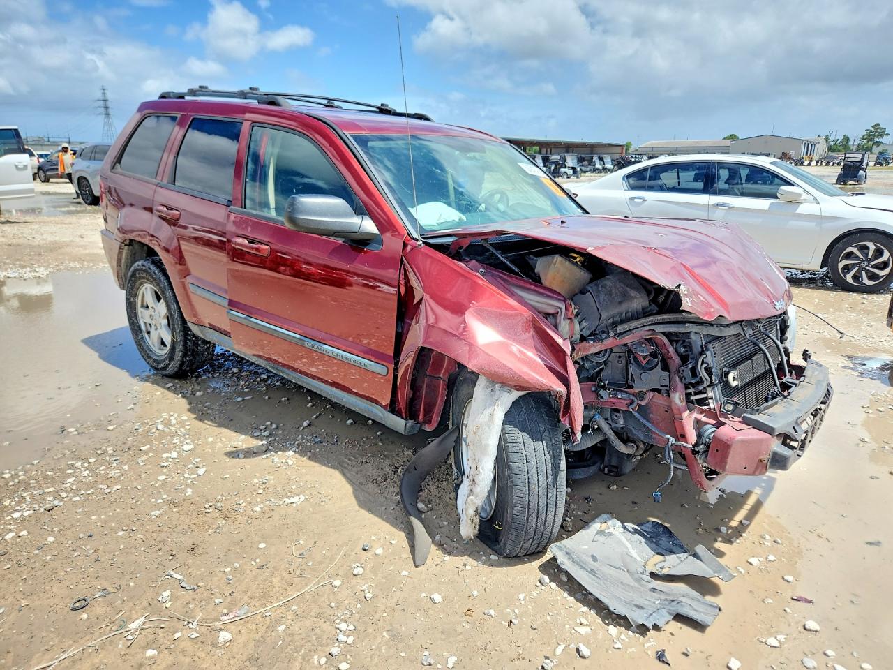 2007 Jeep Grand Cherokee Laredo Burgundy vin: 1J8HS48P77C678607