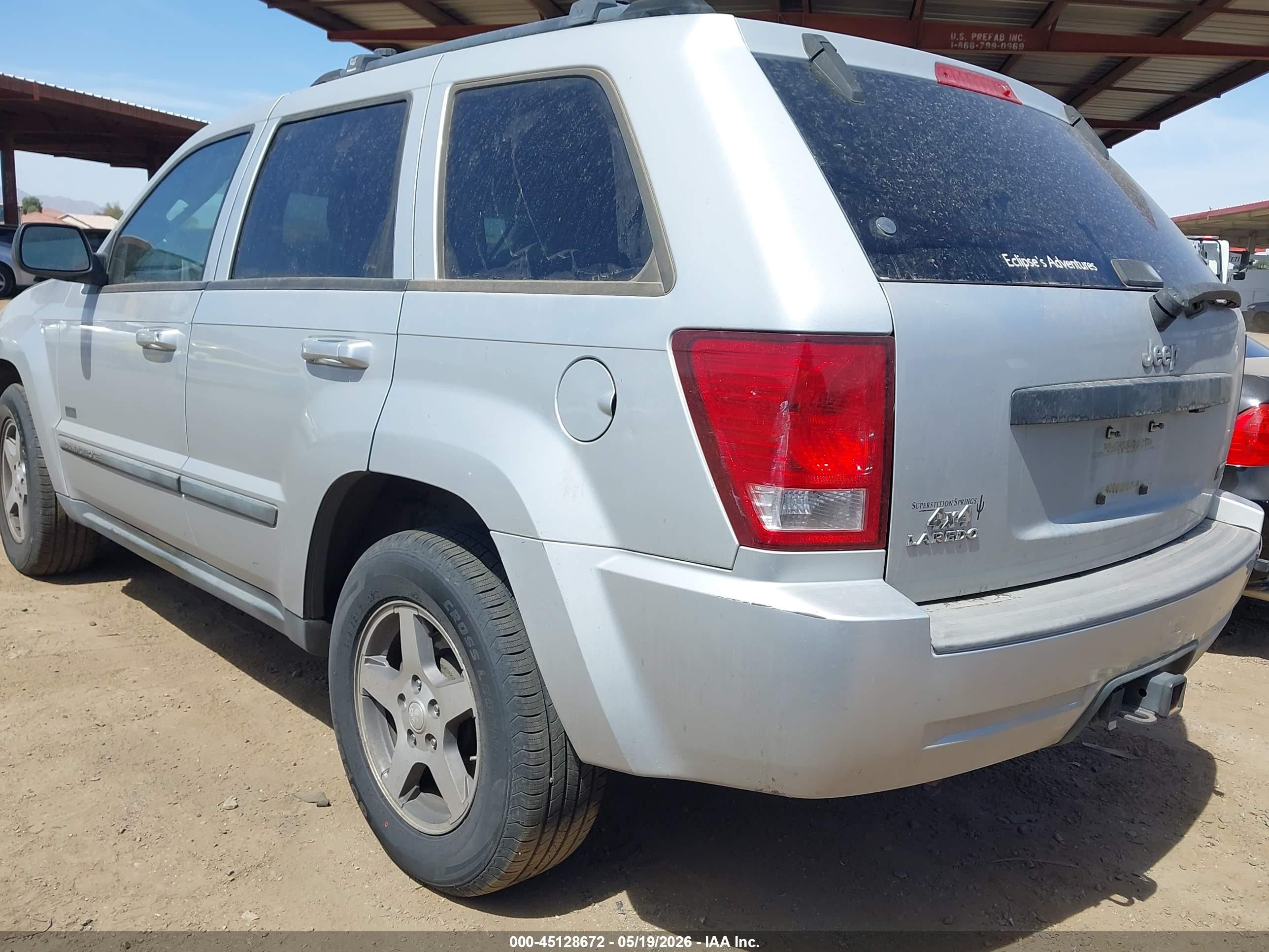2007 Jeep Grand Cherokee Laredo Silver vin: 1J8HS48P87C635474