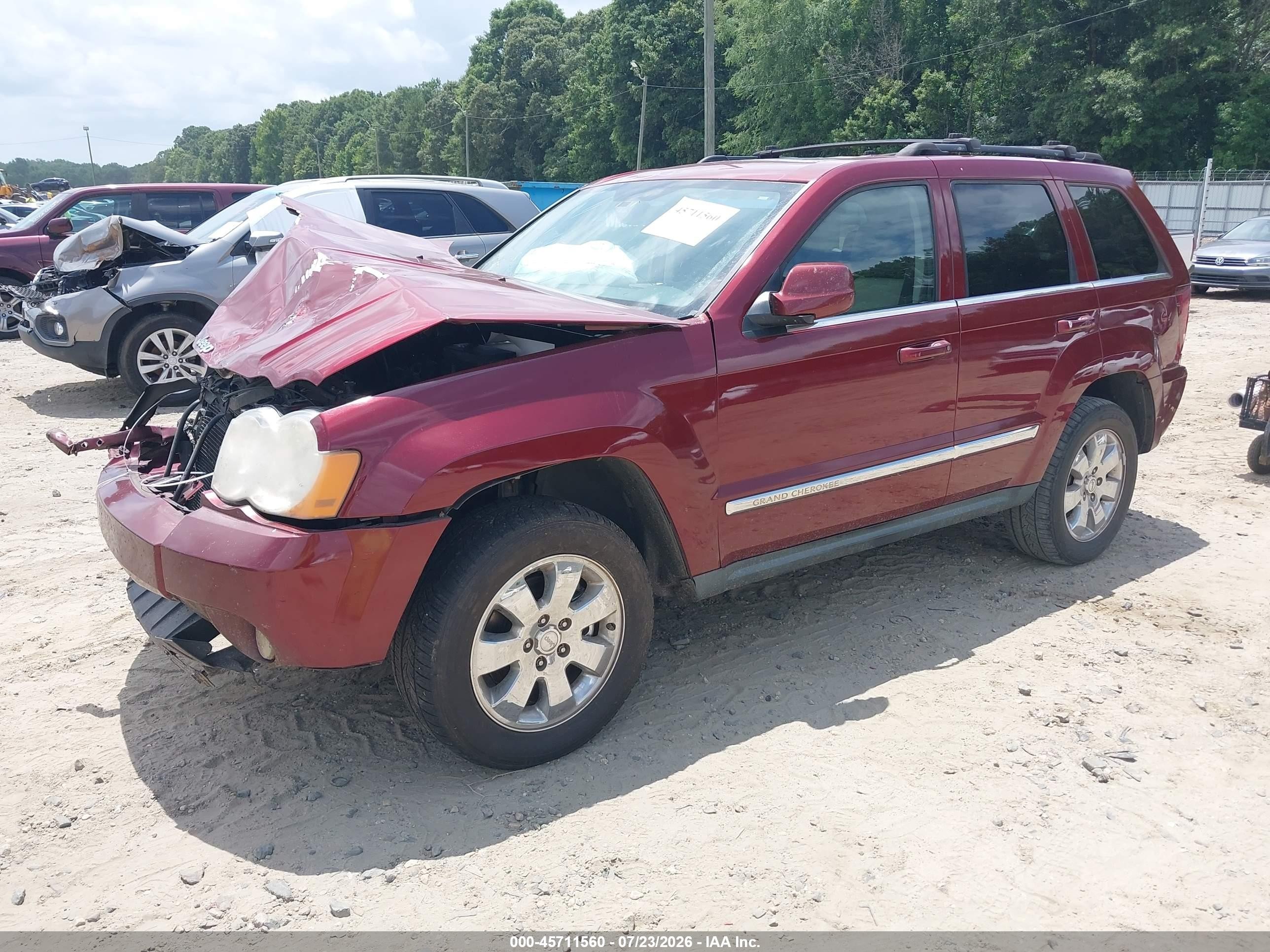 2008 Jeep Grand Cherokee Limited Бордовый vin: 1J8HS58218C228625