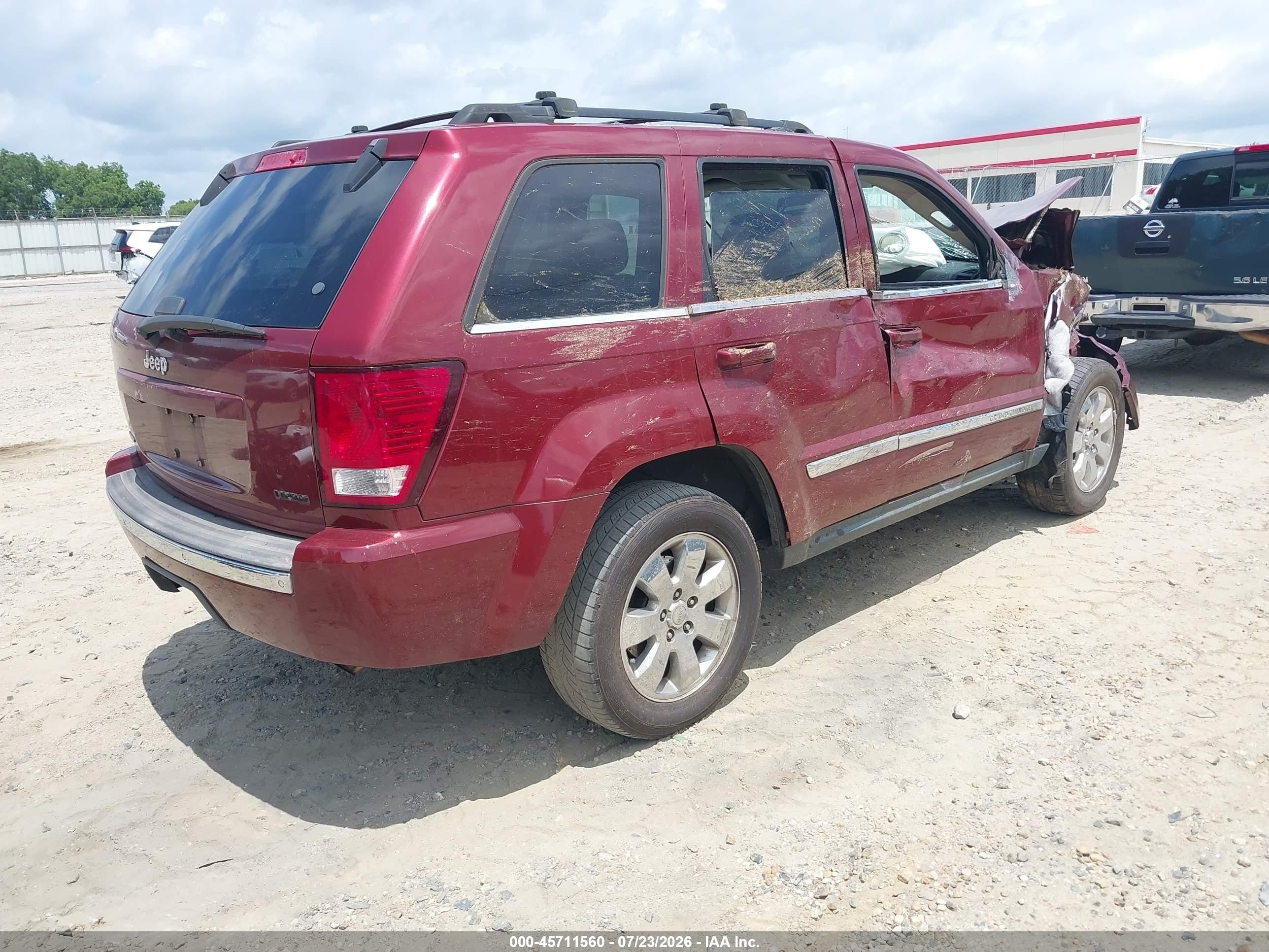 2008 Jeep Grand Cherokee Limited Бордовый vin: 1J8HS58218C228625