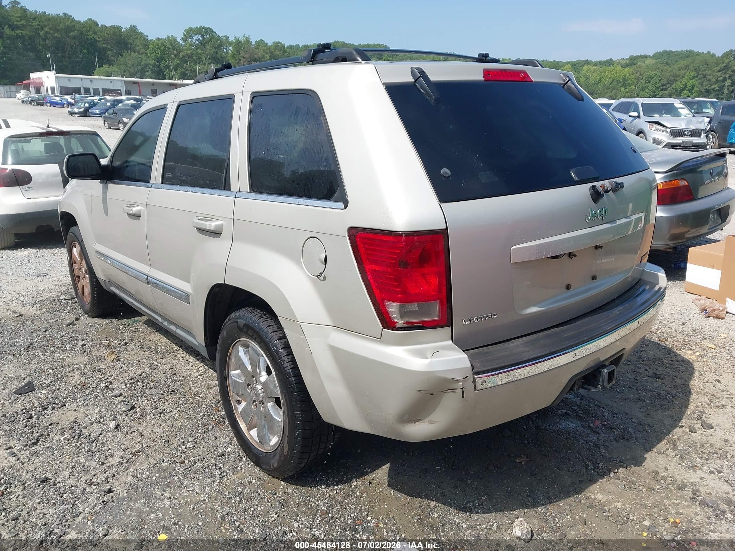 2008 Jeep Grand Cherokee Limited Beige vin: 1J8HS58N18C191814