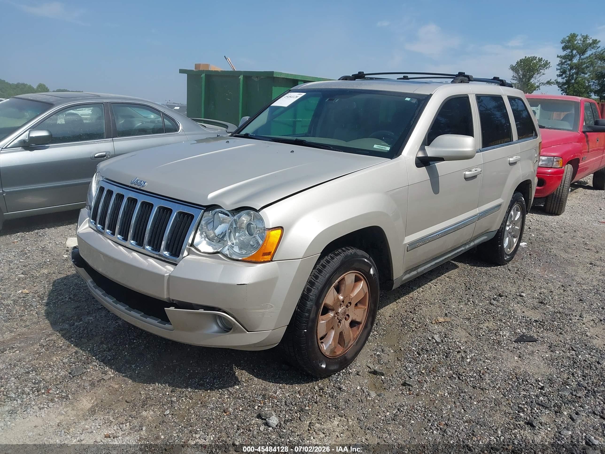 2008 Jeep Grand Cherokee Limited Beige vin: 1J8HS58N18C191814
