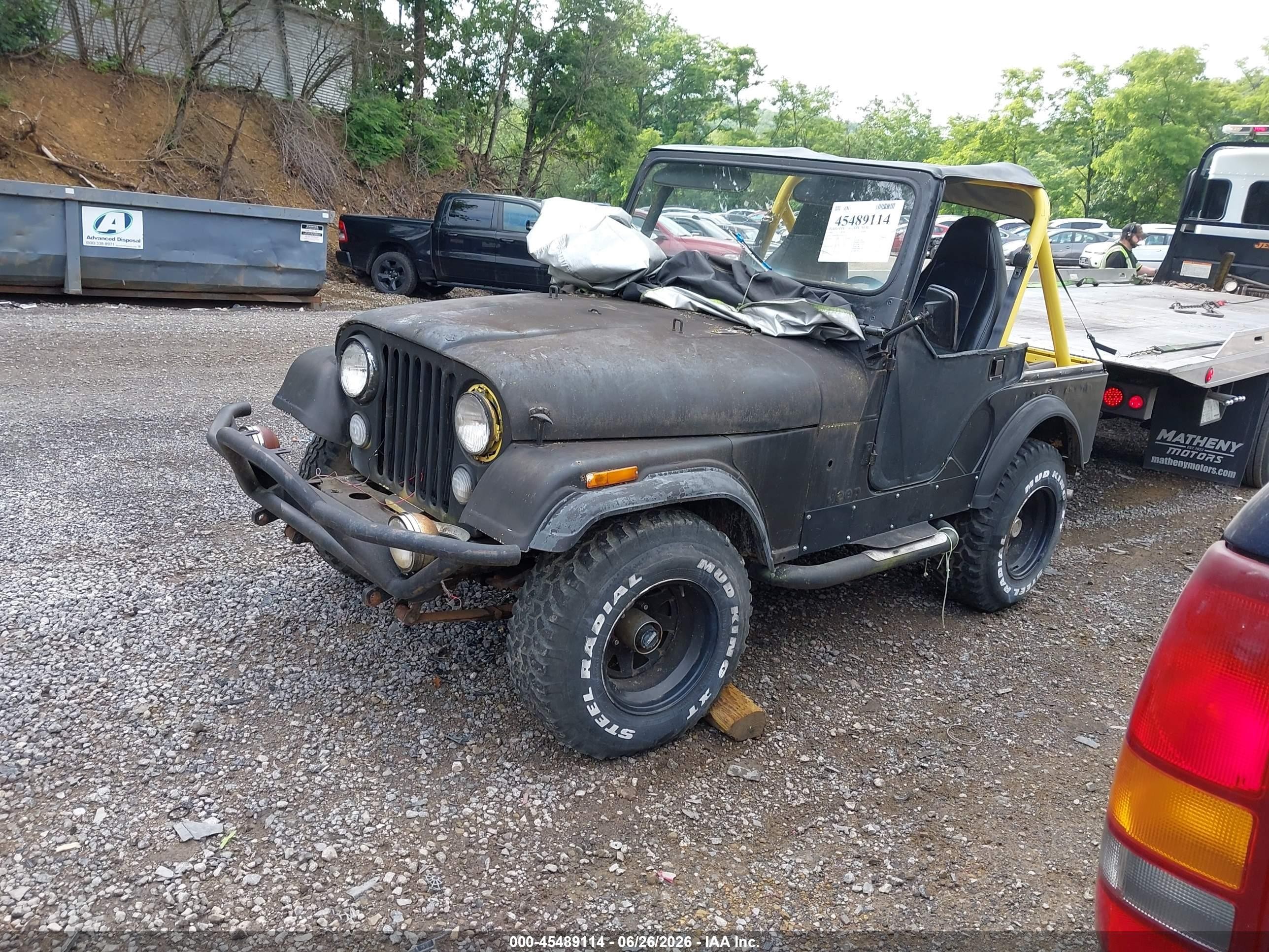 1982 Jeep Jeep Cj5 Black vin: 1JCBN85AXCT012152