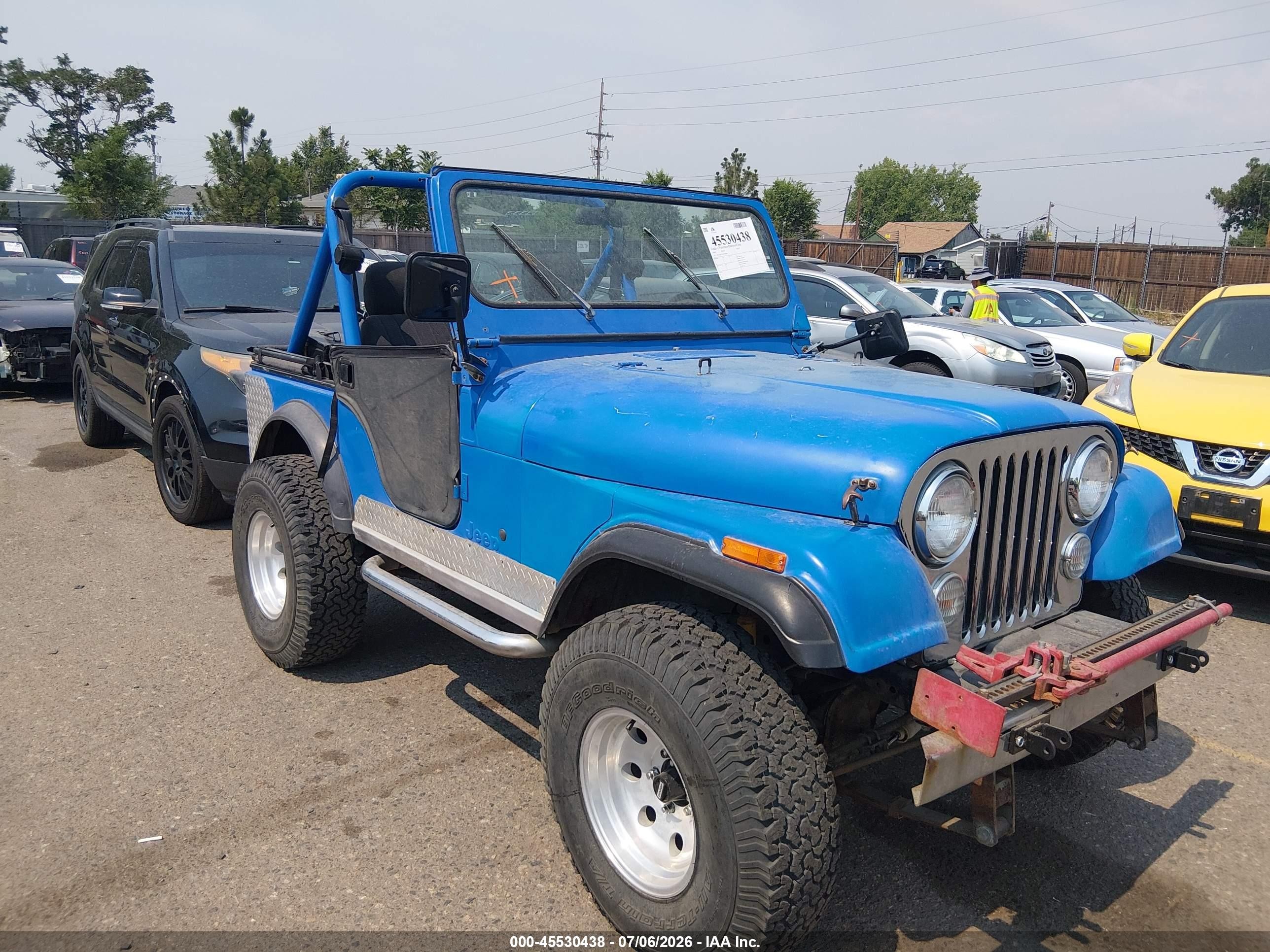 1981 Jeep Jeep Cj5 Blue vin: 1JCCM85A3BT008983