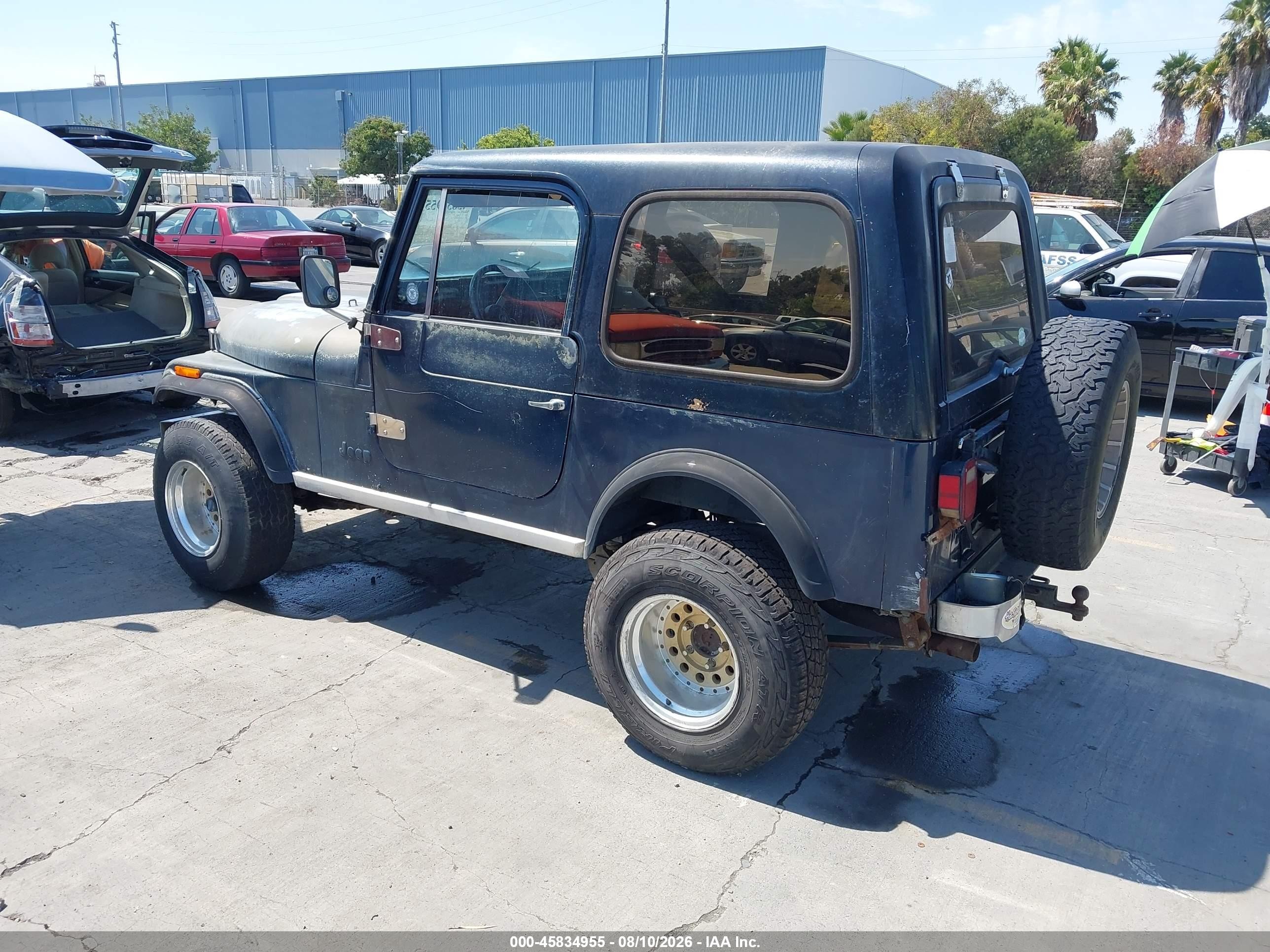 1986 Jeep Jeep Cj7 Blue vin: 1JCCM87E3GT073663