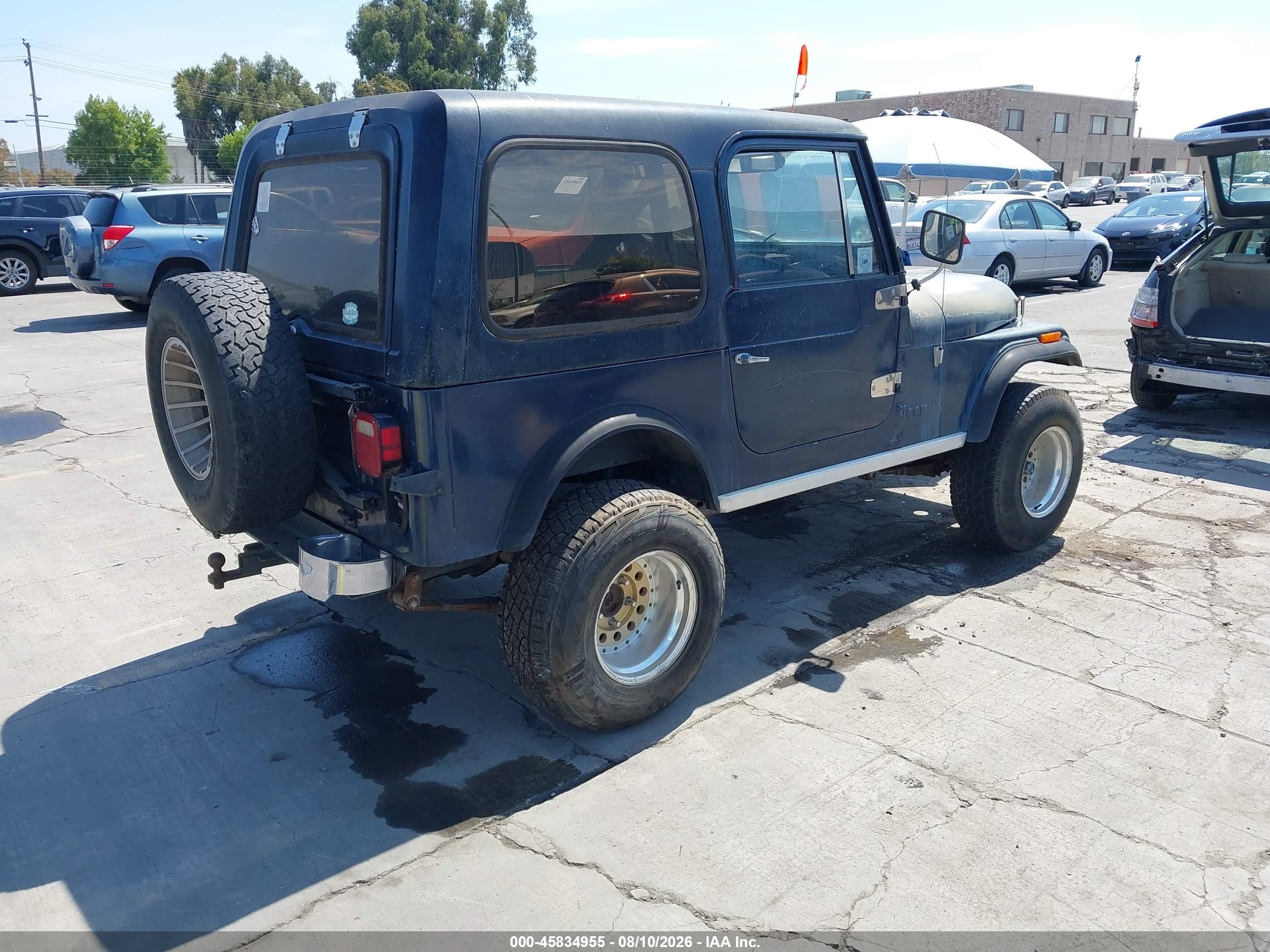 1986 Jeep Jeep Cj7 Blue vin: 1JCCM87E3GT073663