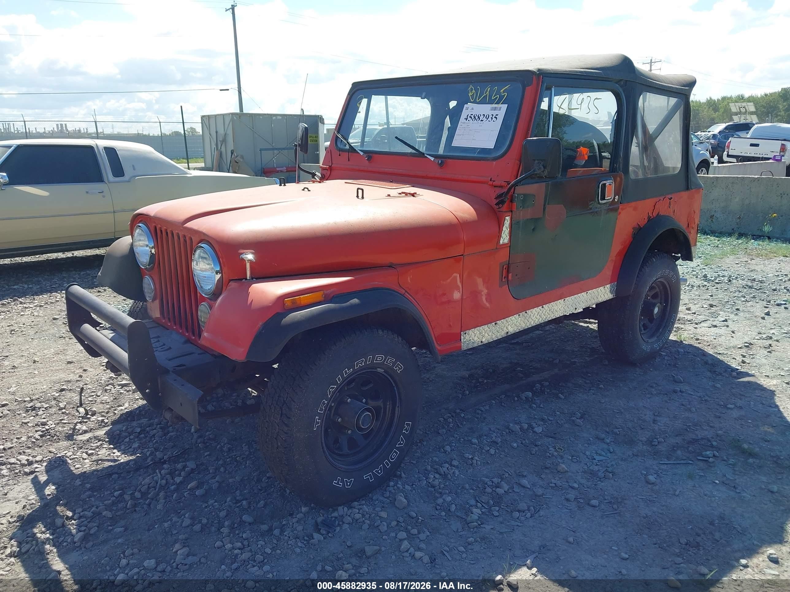 1986 Jeep Jeep Cj7 Red vin: 1JCCM87E7GT100198