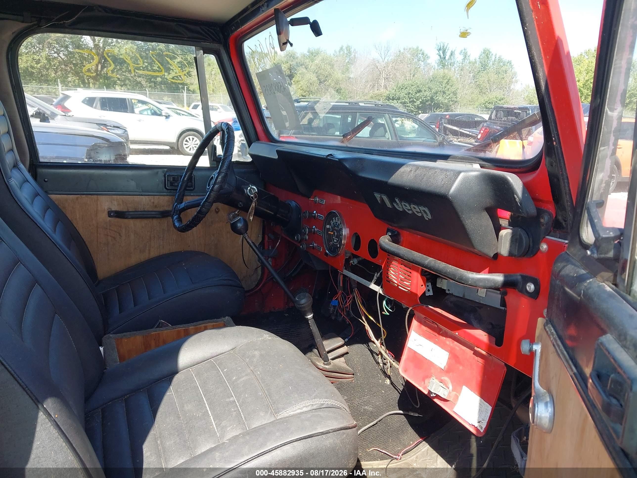 1986 Jeep Jeep Cj7 Red vin: 1JCCM87E7GT100198