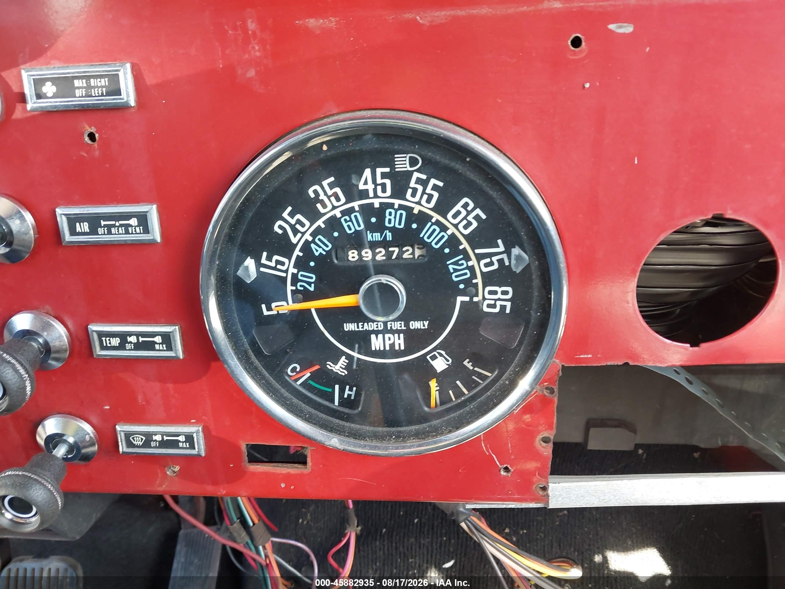1986 Jeep Jeep Cj7 Red vin: 1JCCM87E7GT100198