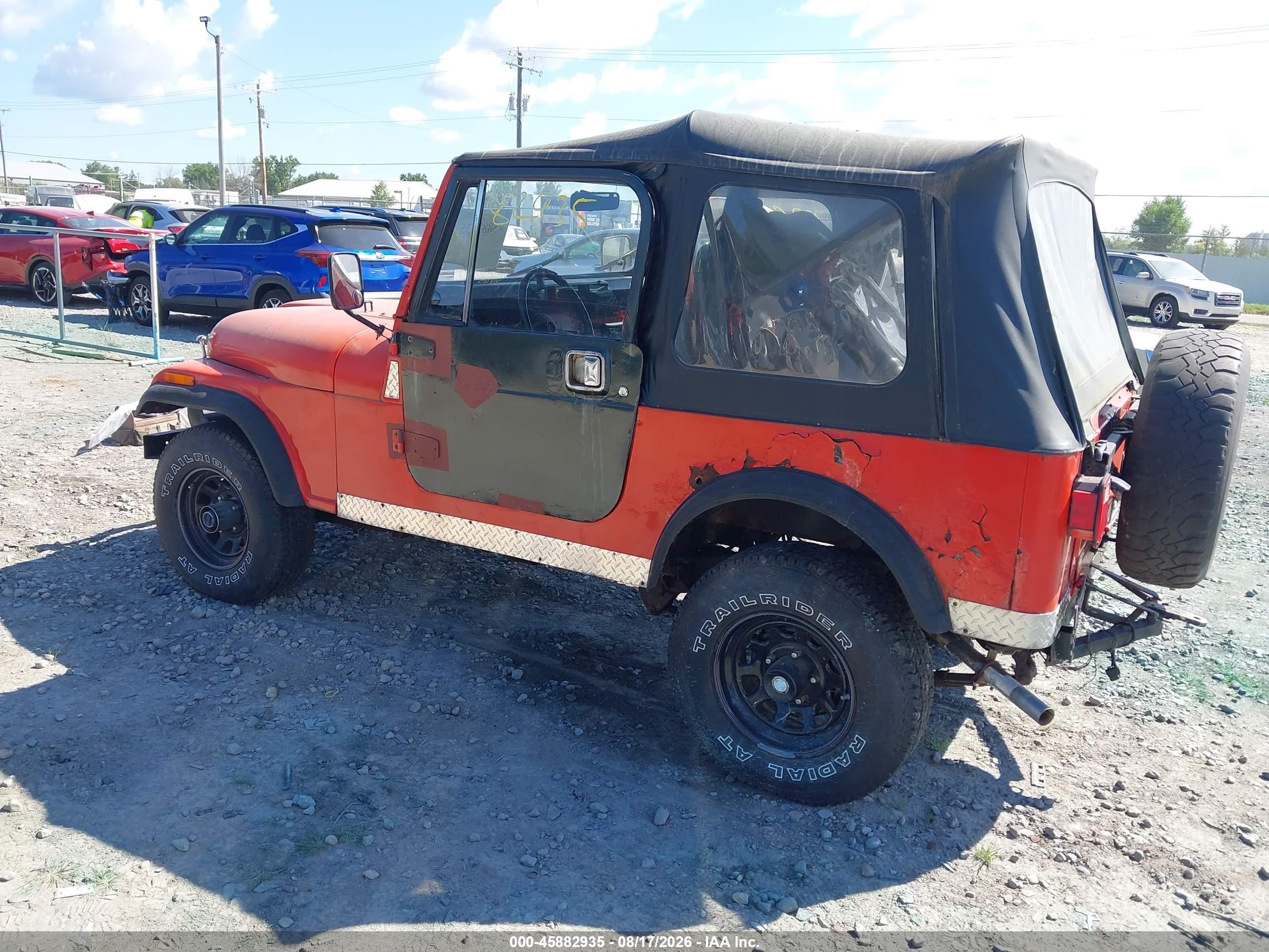 1986 Jeep Jeep Cj7 Red vin: 1JCCM87E7GT100198