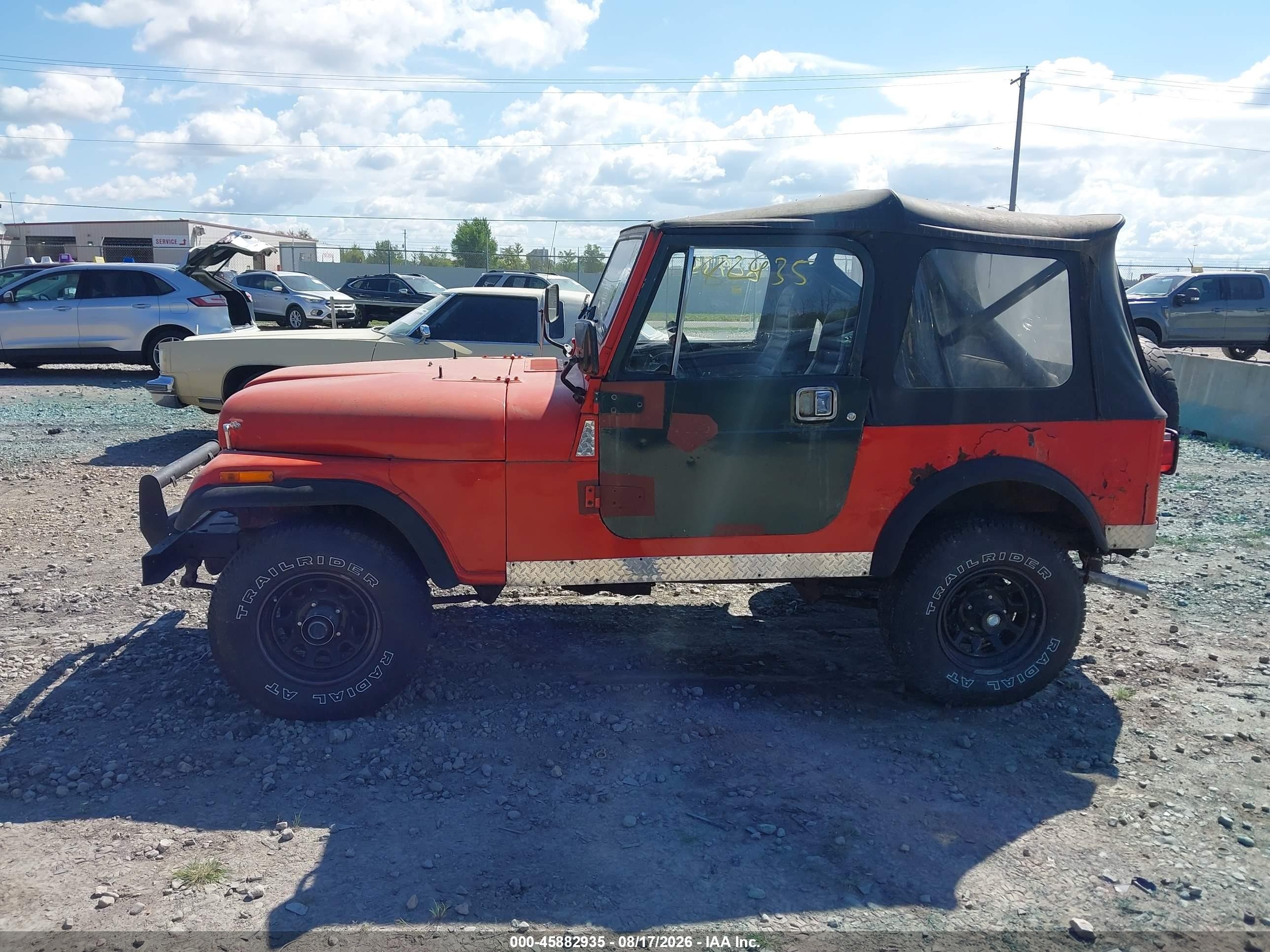 1986 Jeep Jeep Cj7 Red vin: 1JCCM87E7GT100198