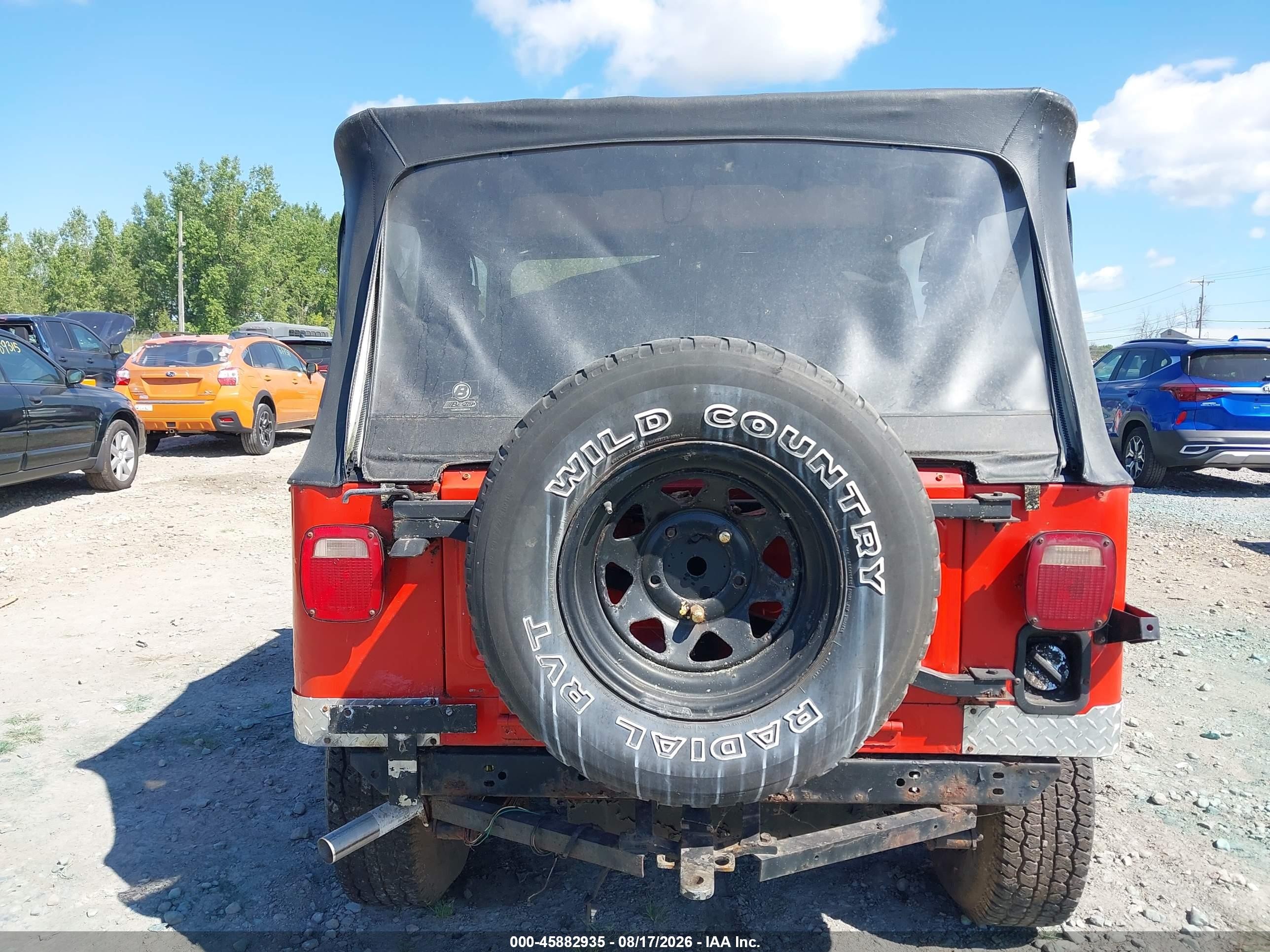 1986 Jeep Jeep Cj7 Red vin: 1JCCM87E7GT100198