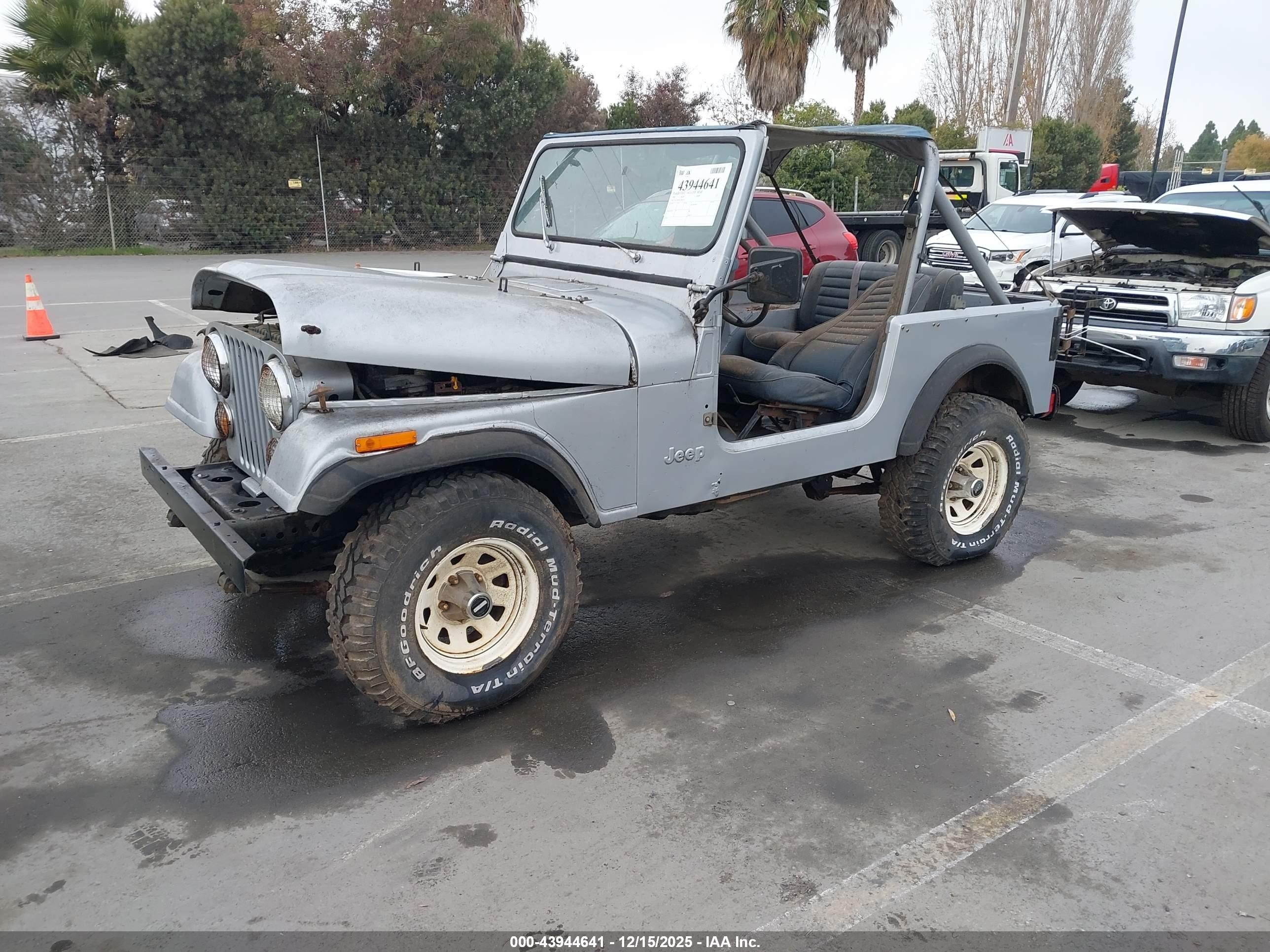 1982 Jeep Jeep Cj7 Gray vin: 1JCCN87E6CT063913