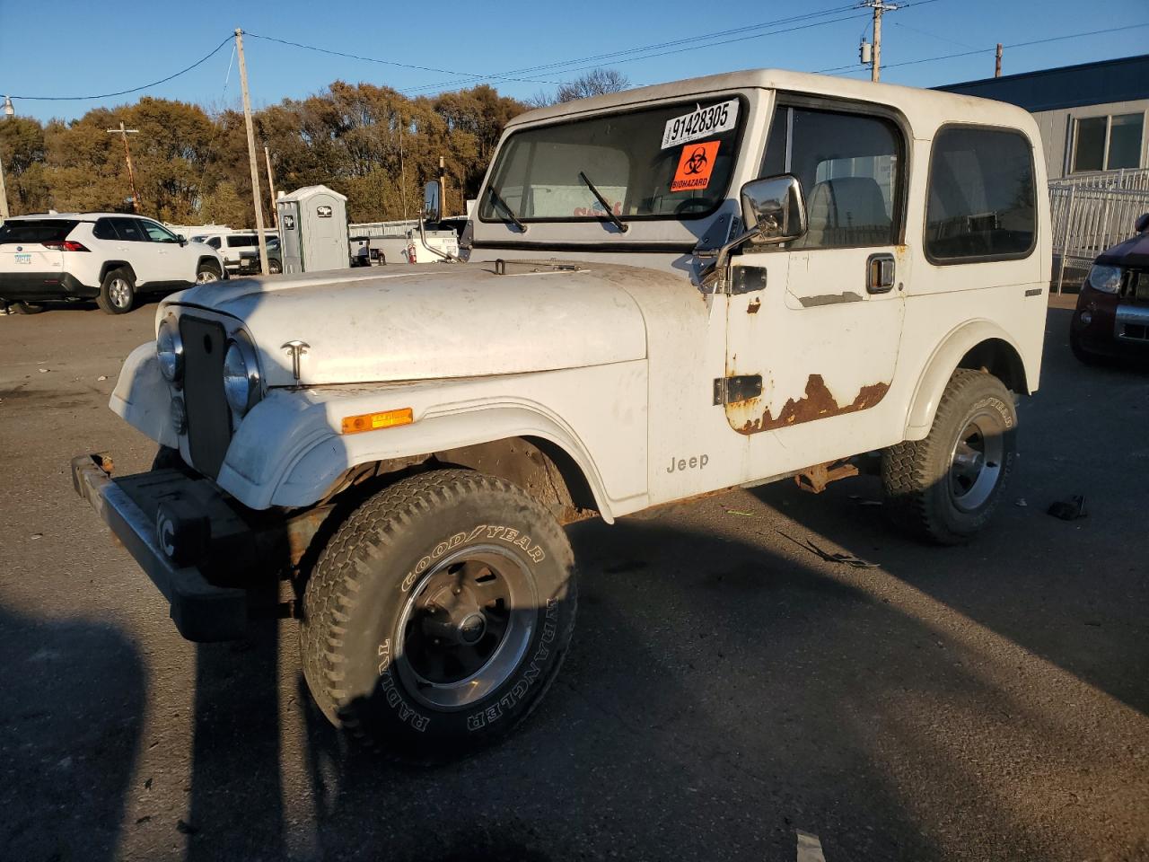 1982 Jeep Jeep Cj7 White vin: 1JCCN87E8CT025308