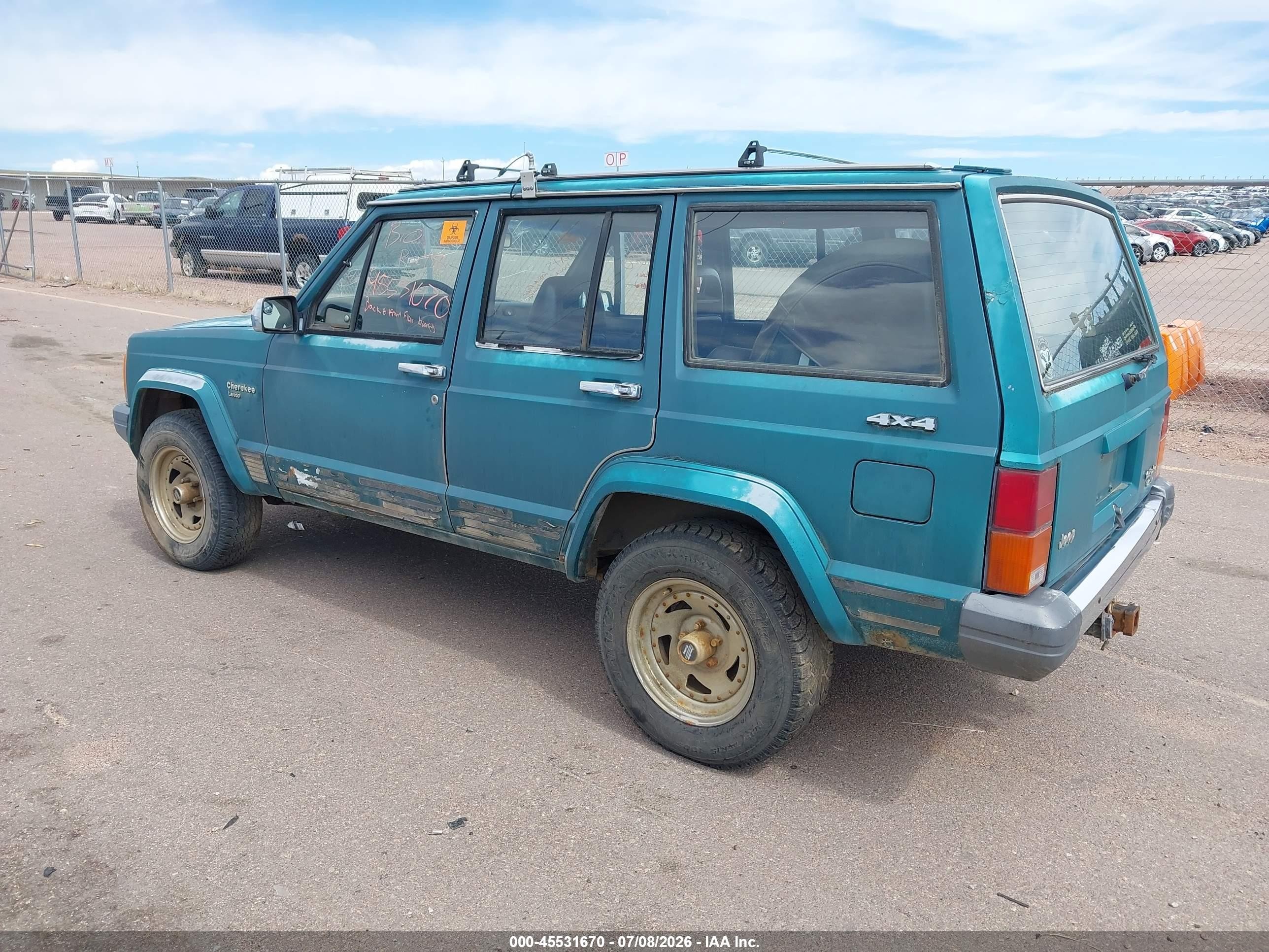 1988 Jeep Cherokee Laredo Green vin: 1JCML784XJT062755