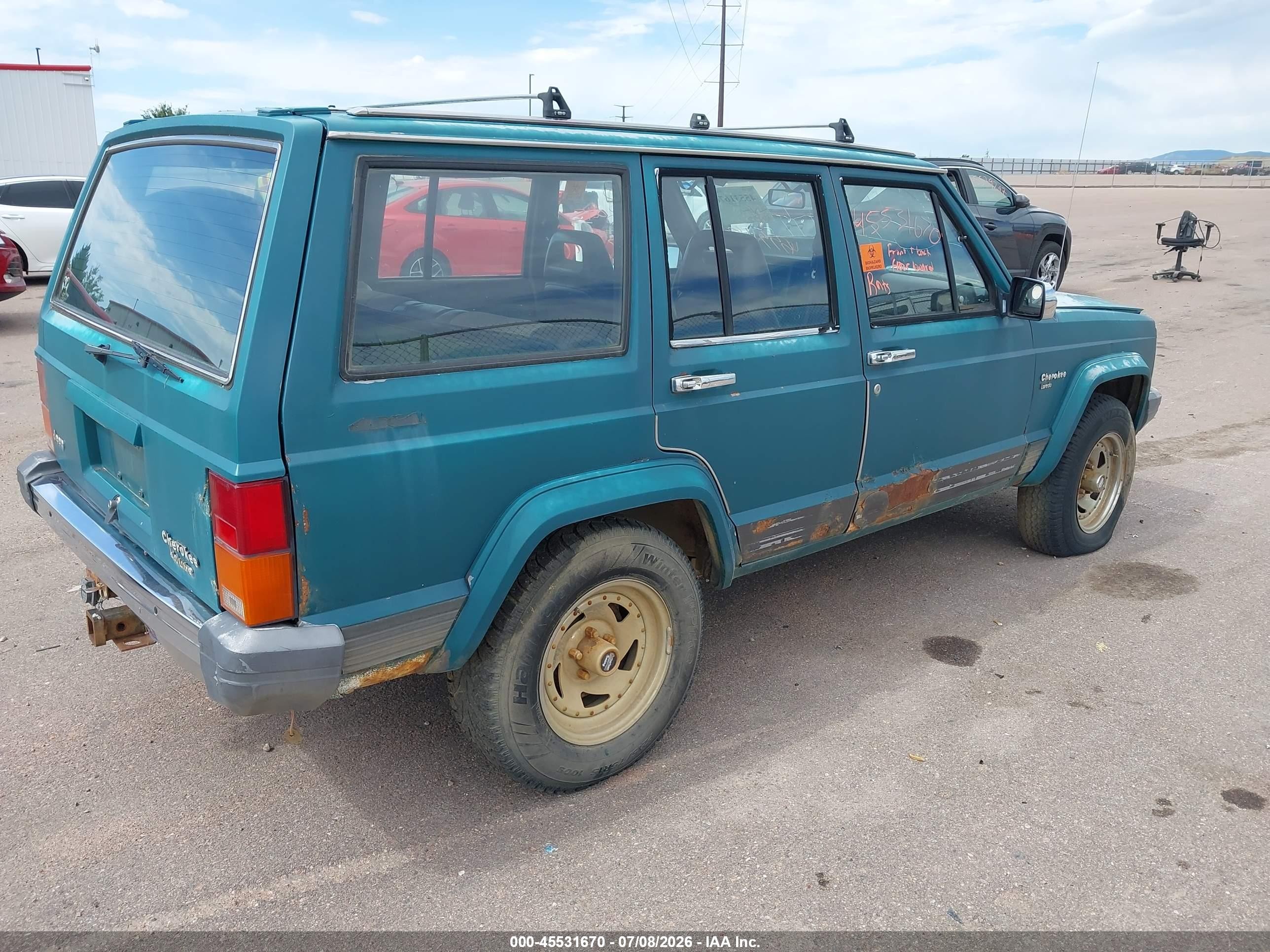 1988 Jeep Cherokee Laredo Green vin: 1JCML784XJT062755