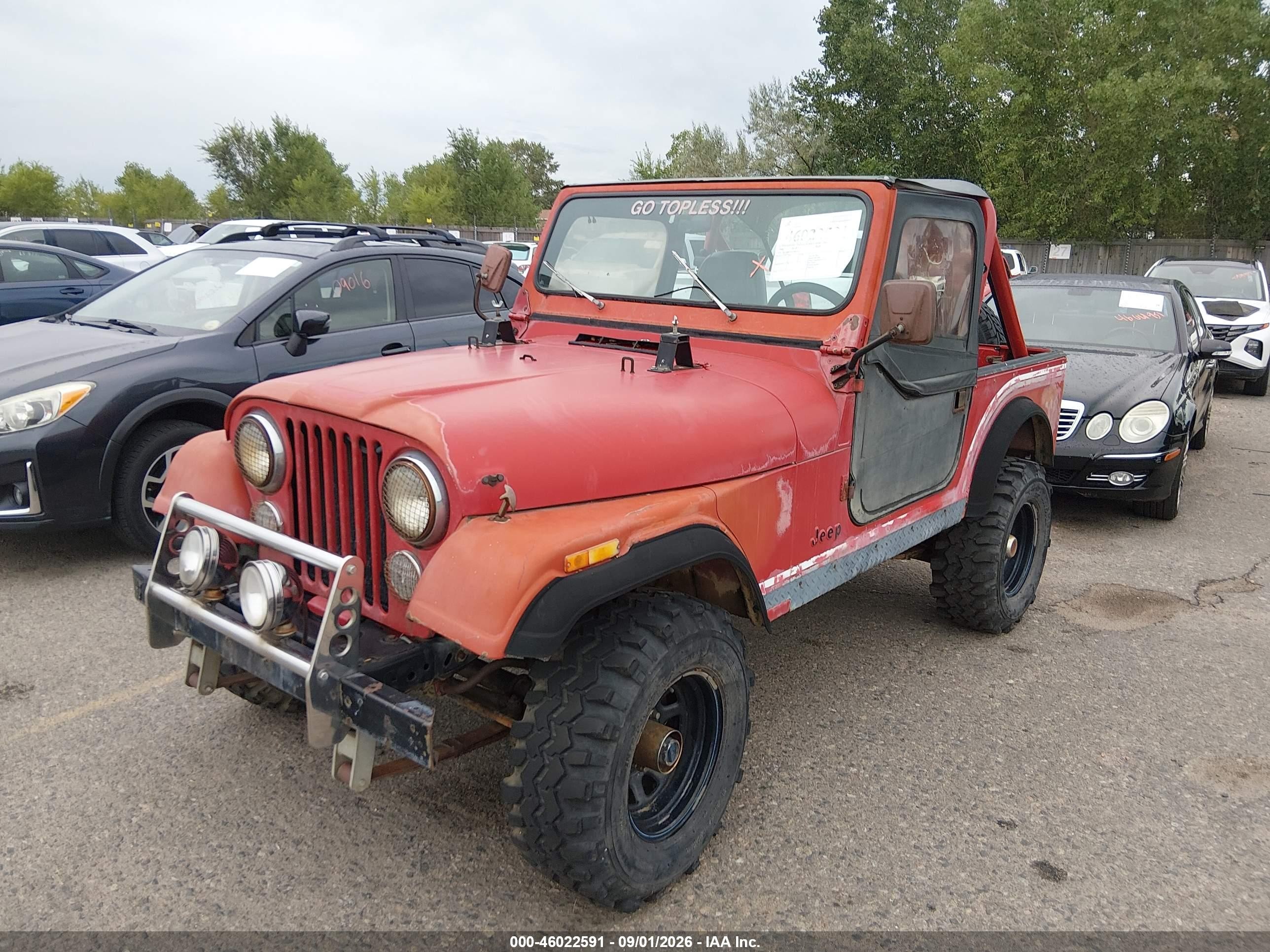 1986 Jeep Jeep Cj7 Red vin: 1JCUM87E9GT081657