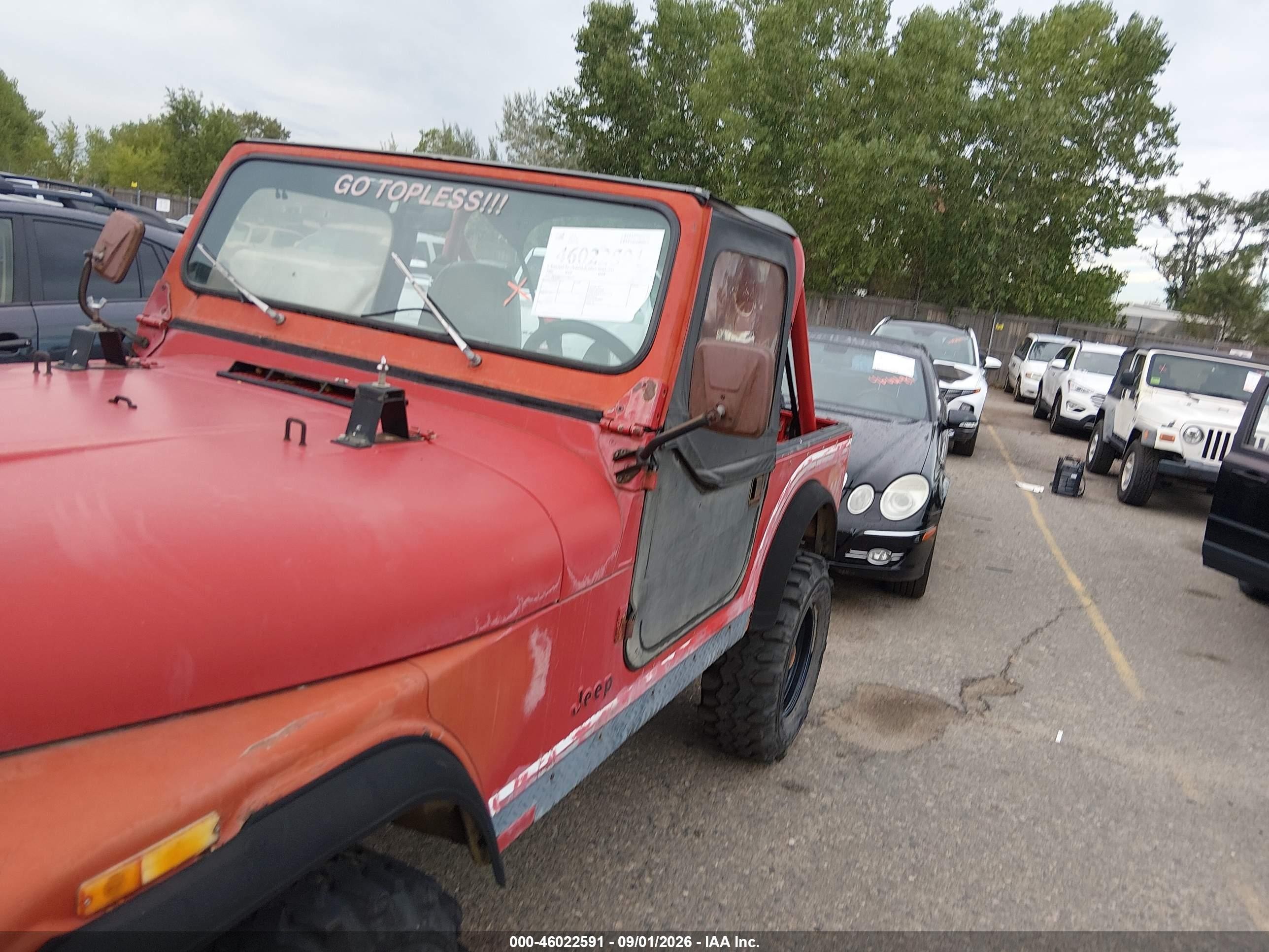 1986 Jeep Jeep Cj7 Red vin: 1JCUM87E9GT081657