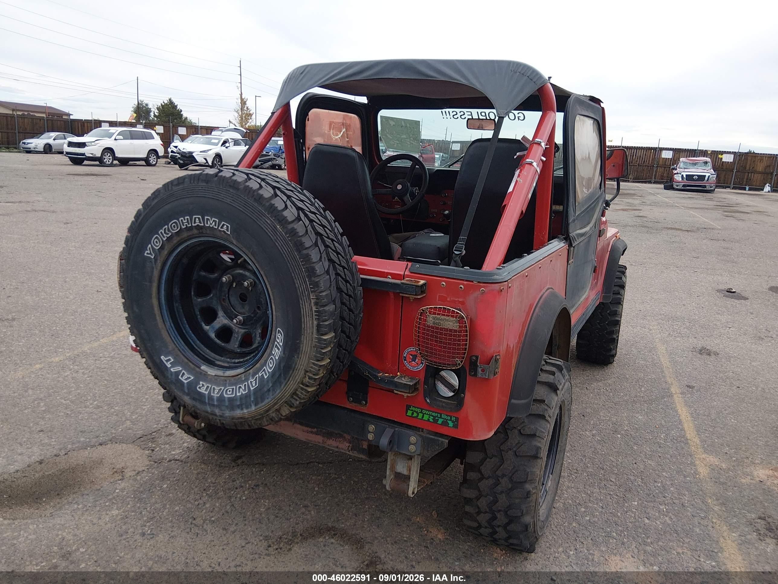 1986 Jeep Jeep Cj7 Red vin: 1JCUM87E9GT081657