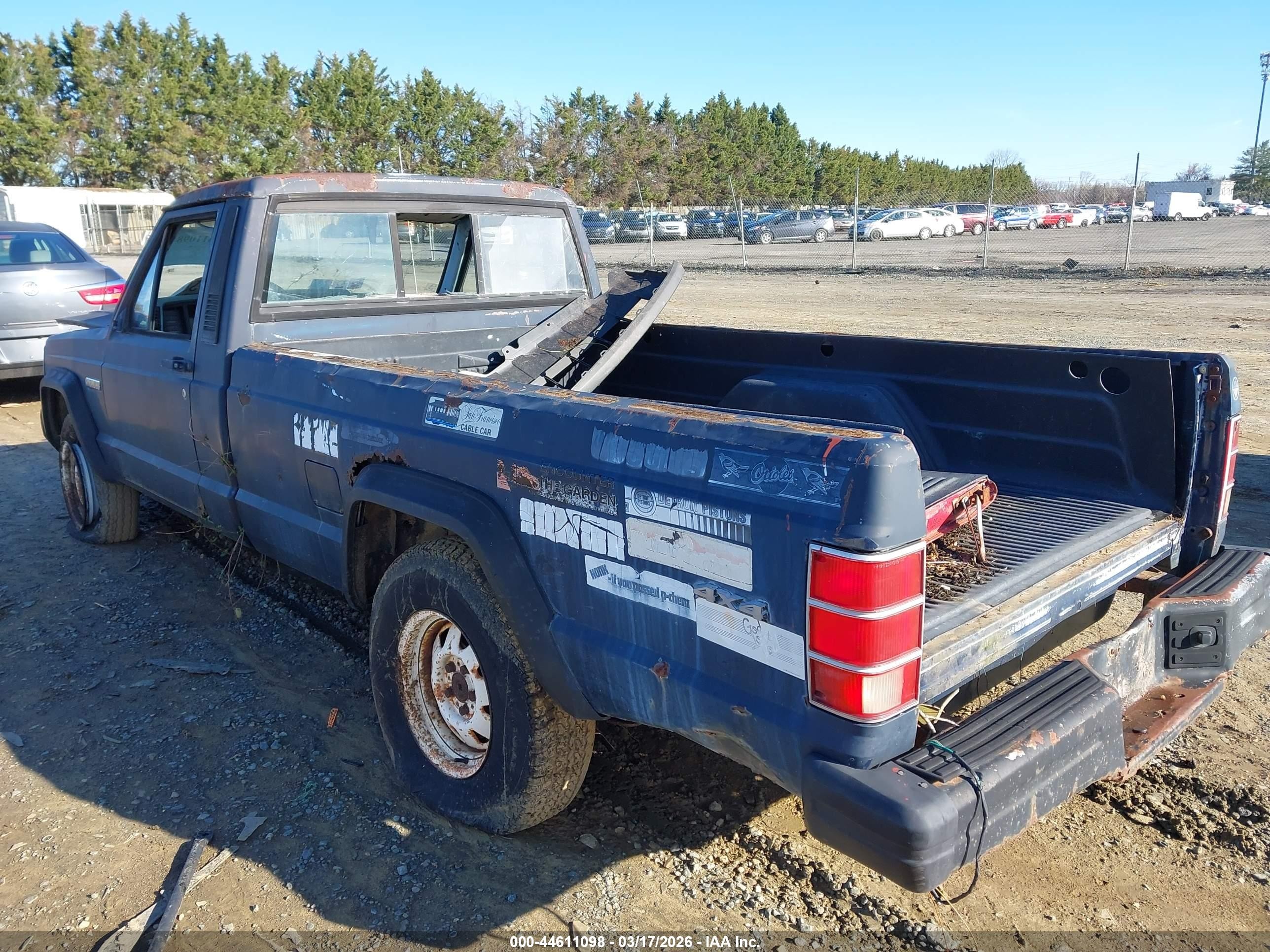 1986 Jeep Comanche Custom Blue vin: 1JTHL6514GT217976