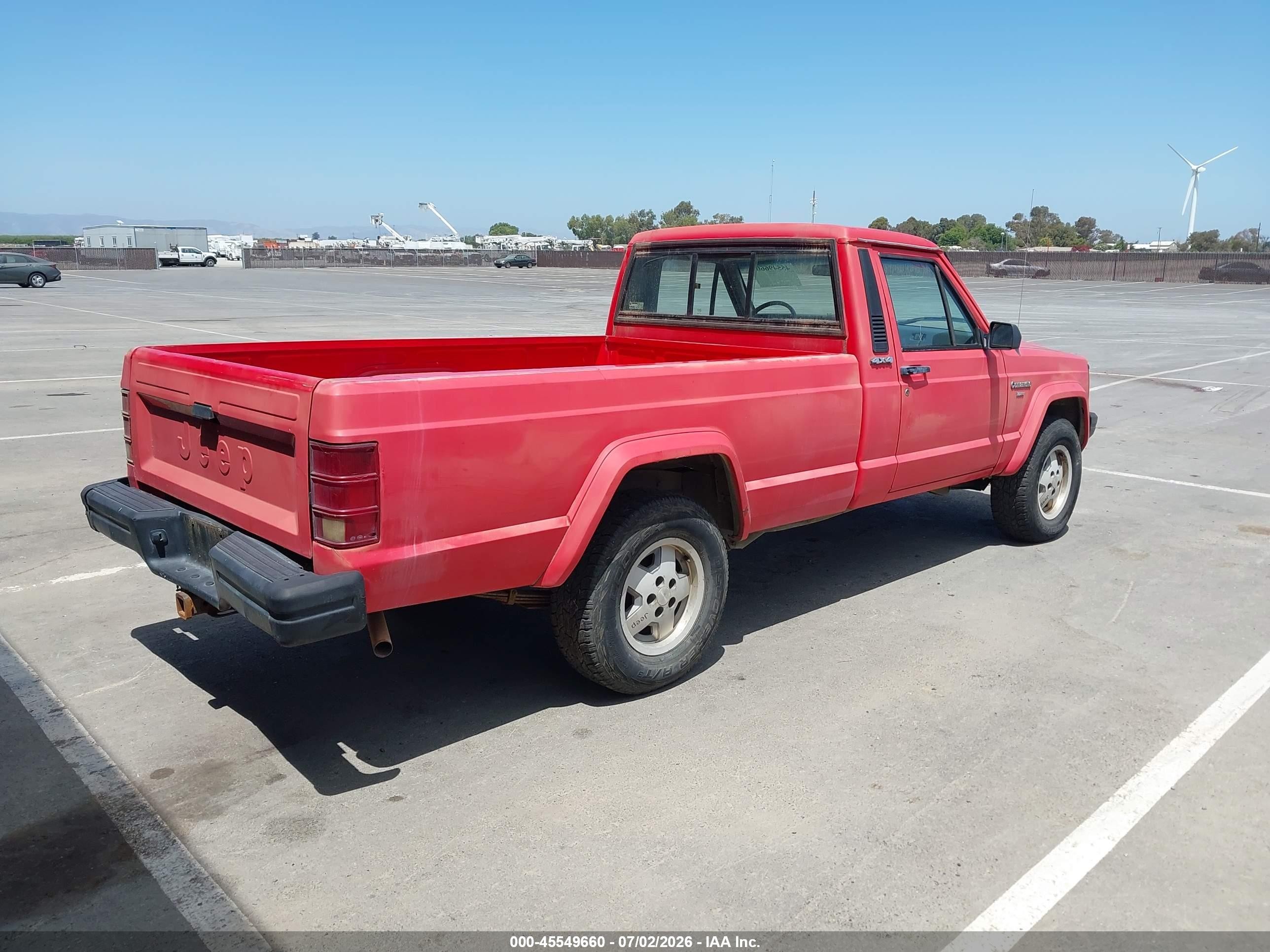 1988 Jeep Comanche Pioneer Red vin: 1JTML65PXJT085736