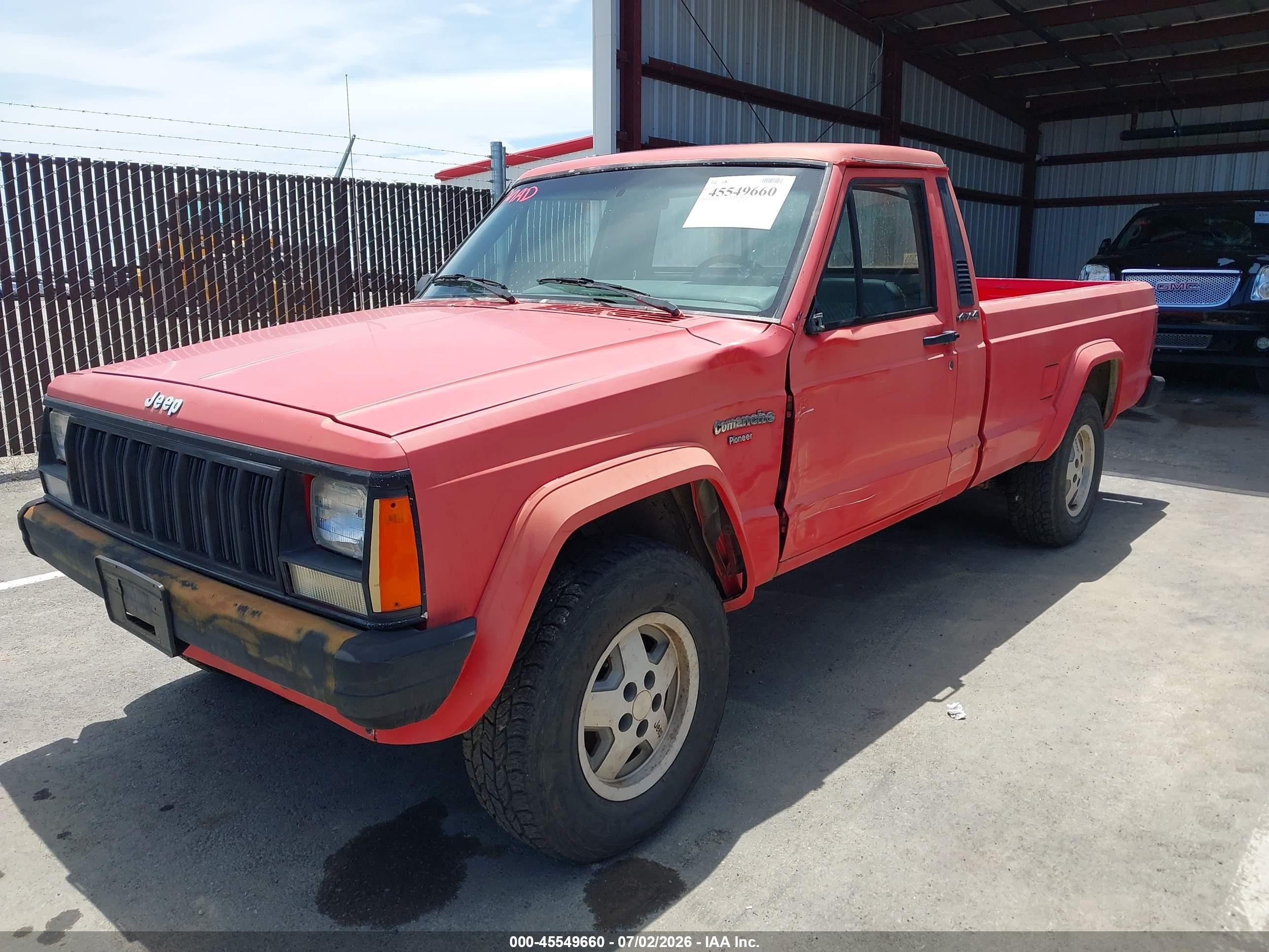 1988 Jeep Comanche Pioneer Red vin: 1JTML65PXJT085736