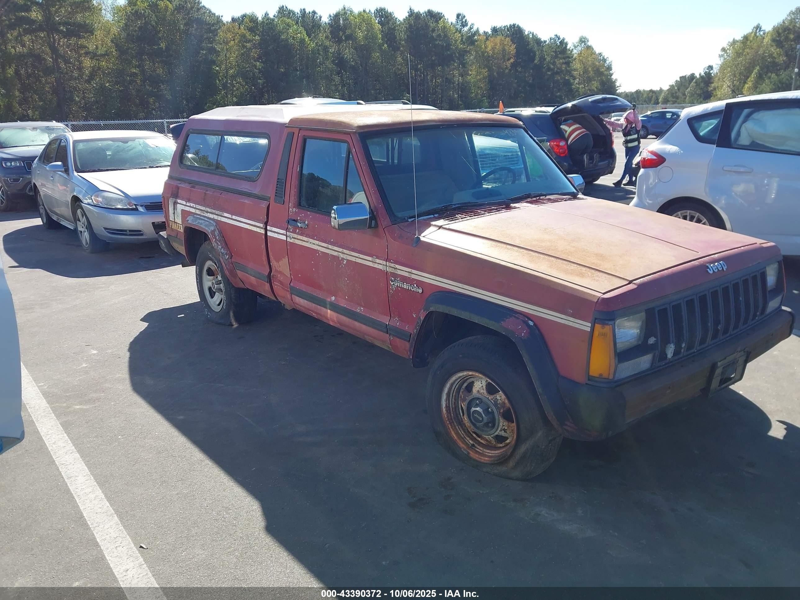 1988 Jeep Comanche Pioneer Red vin: 1JTMW64P4JT256005
